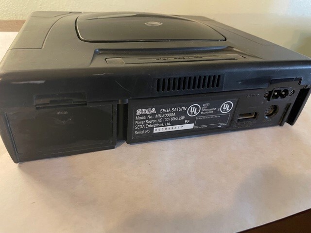SEGA Saturn Black CONSOLE 2 CONTROLS POWER CORD, RF UNIT (AV) AUTHENTIC OEM