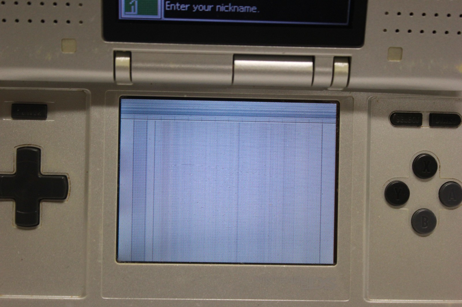 Nintendo DS Original Console NTR-001 Titanium Silver – SCREEN DAMAGE J15