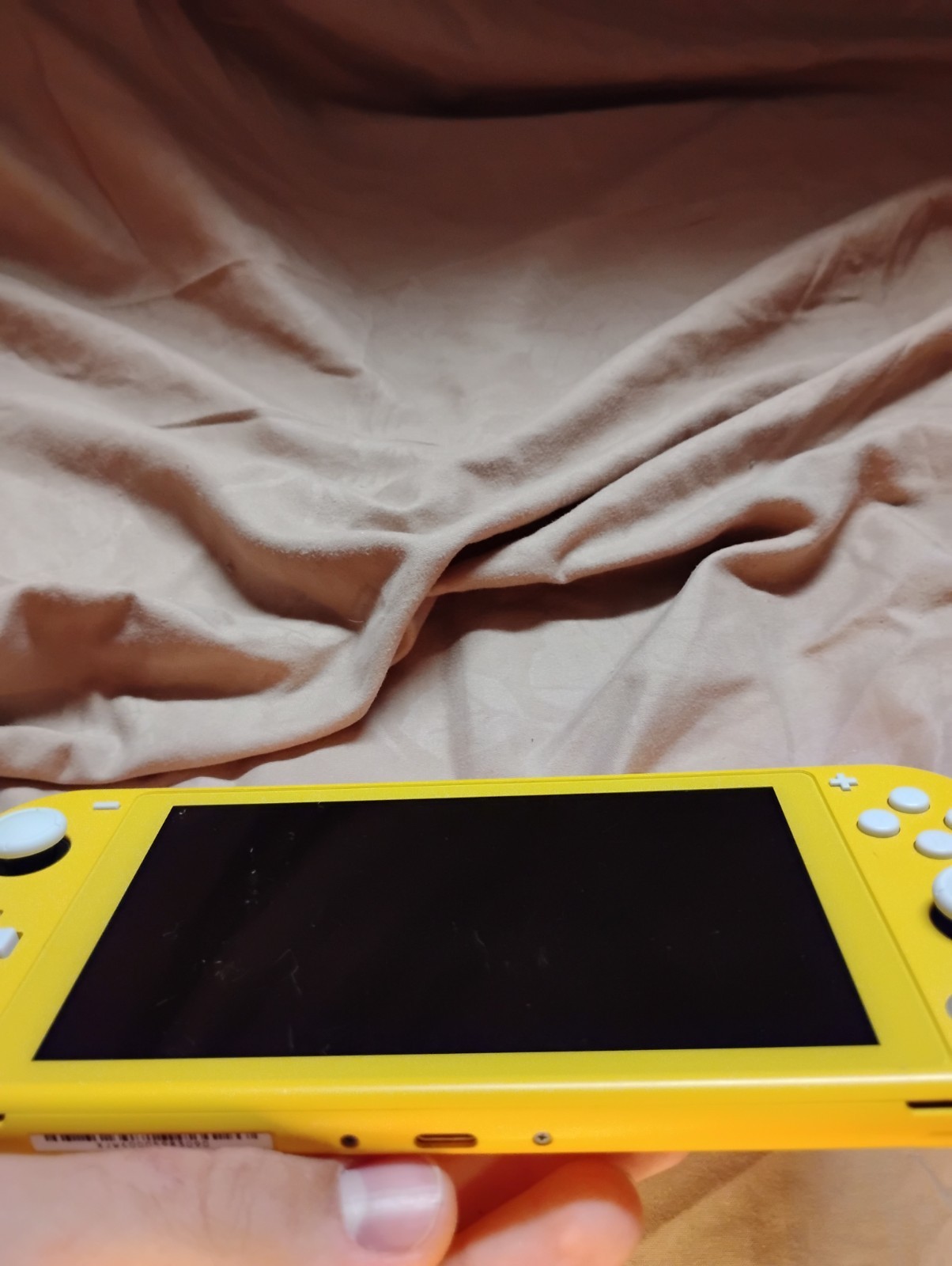 Nintendo Switch Lite Yellow 32GB 720p Handheld System w/ AC Adapter Charger