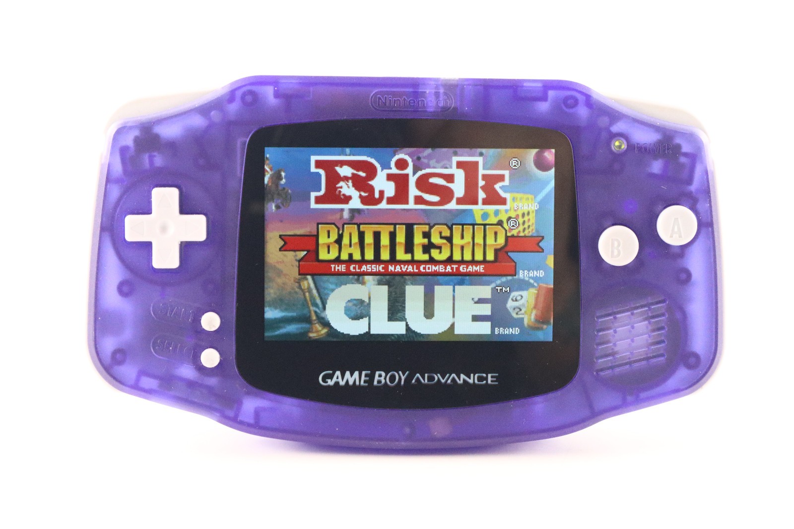 Nintendo Game Boy Advance IPS V5 Screen Upgrade Transparent Atomic Purple