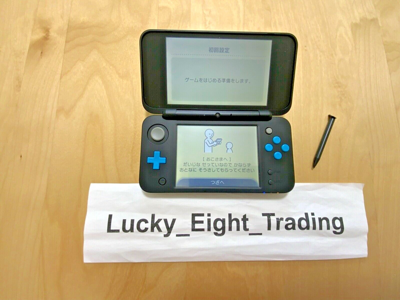 New Nintendo 2DS XL LL Black Turquoise Console Charger Box Japanese ver [BOX]