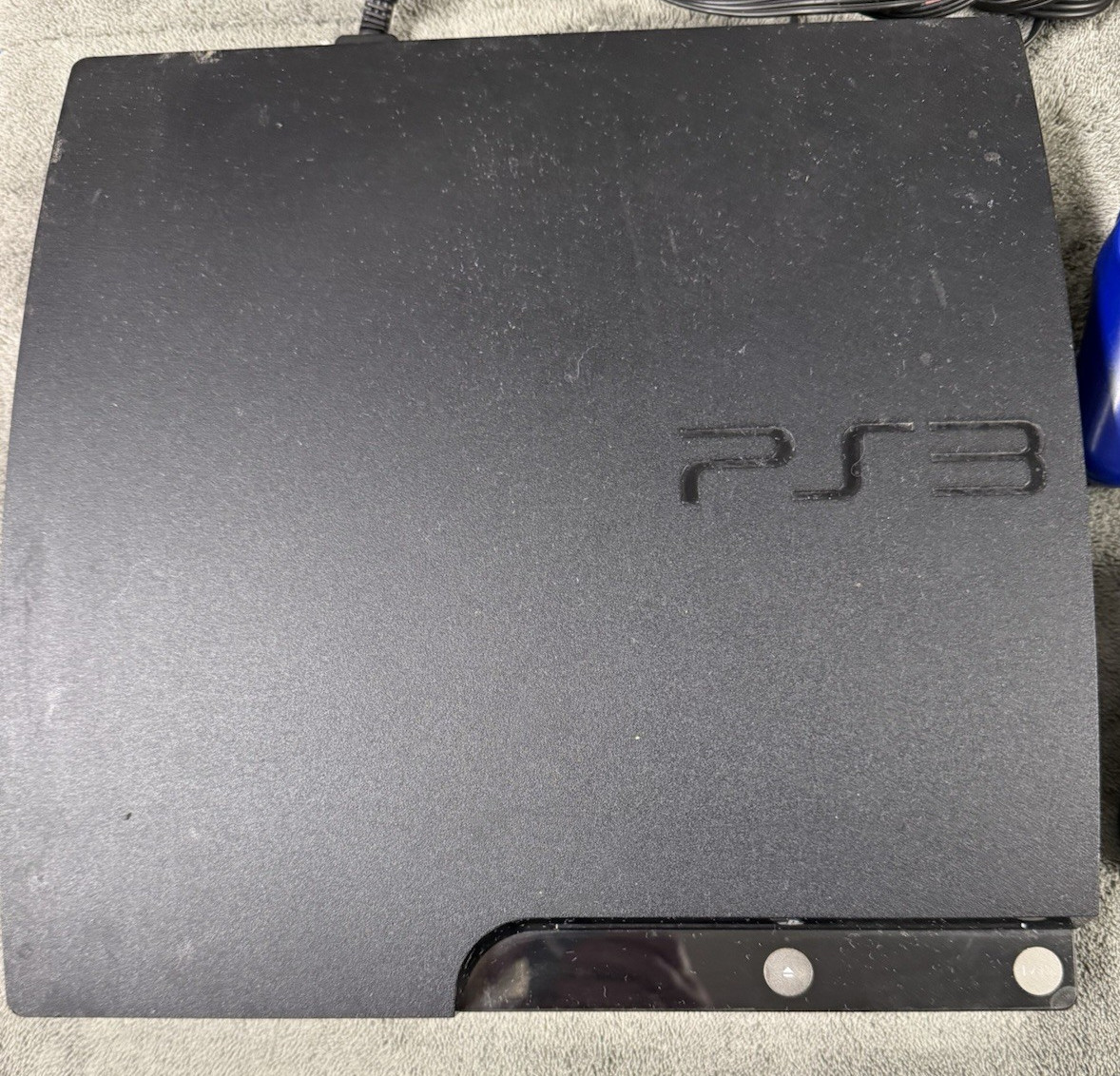 Sony PS3 Slim CECH-2001B 250GB Black Console + 2 Controllers Tested Working
