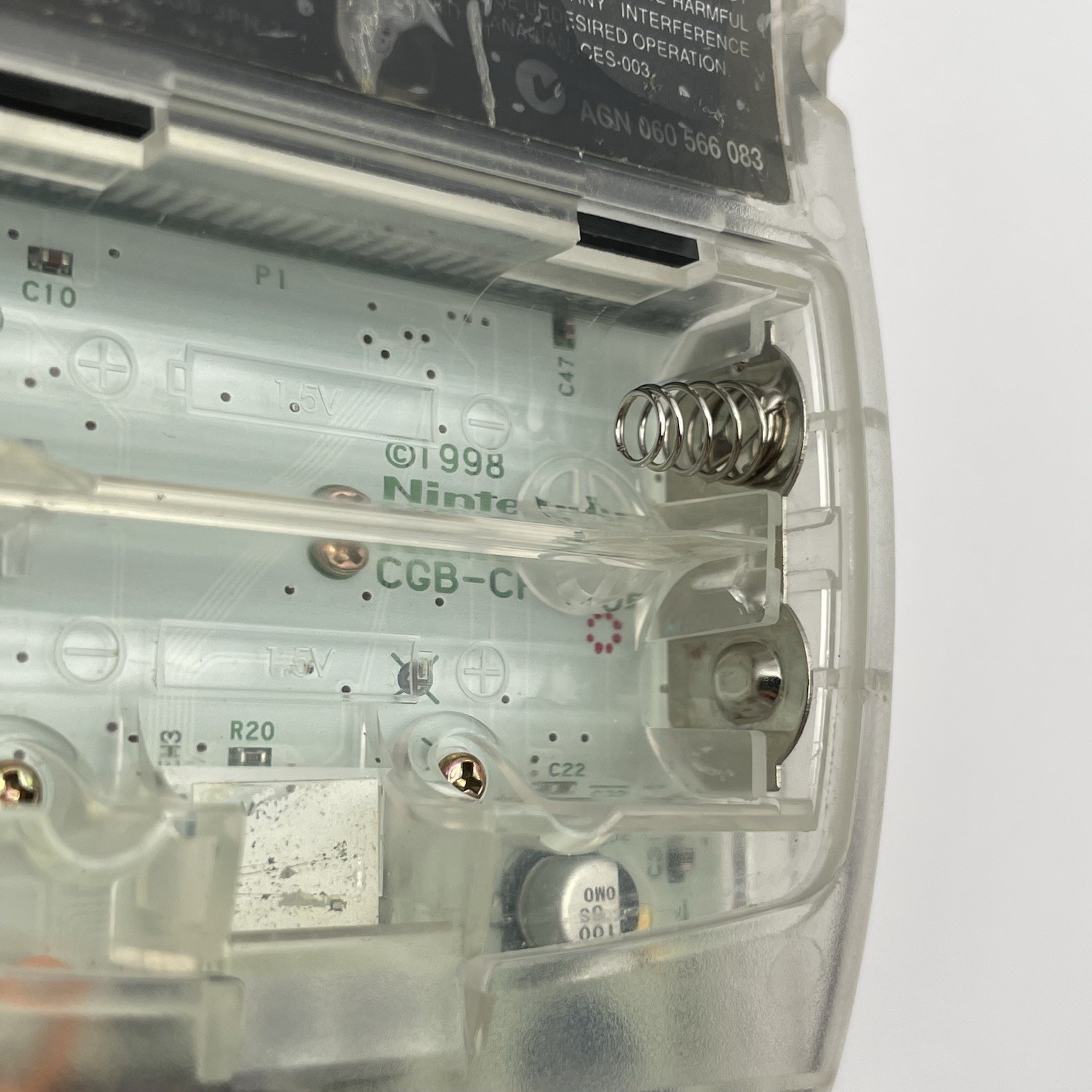 Nintendo Game Boy Color Clear Console CGB-001 TestedNew Screen Lens Japan