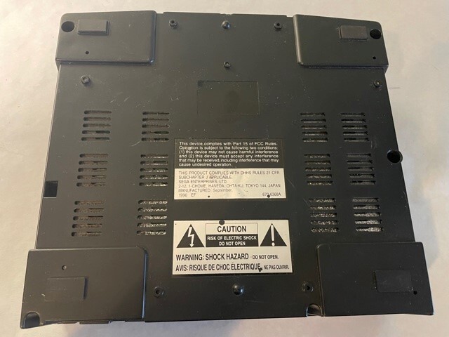 SEGA Saturn Black CONSOLE 2 CONTROLS POWER CORD, RF UNIT (AV) AUTHENTIC OEM