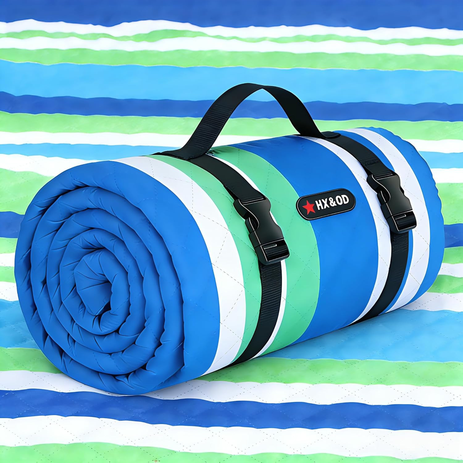 Extra Large Picnic Blanket Outdoor 80”X80” Waterproof Picnic Mat Foldable 3-Laye
