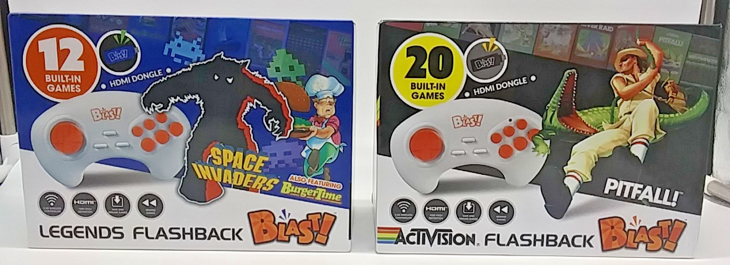 ATGAMES FLASHBACK BLAST! (Lot Of 2) Plug N Play TV Video Game Pitfall Space Inv