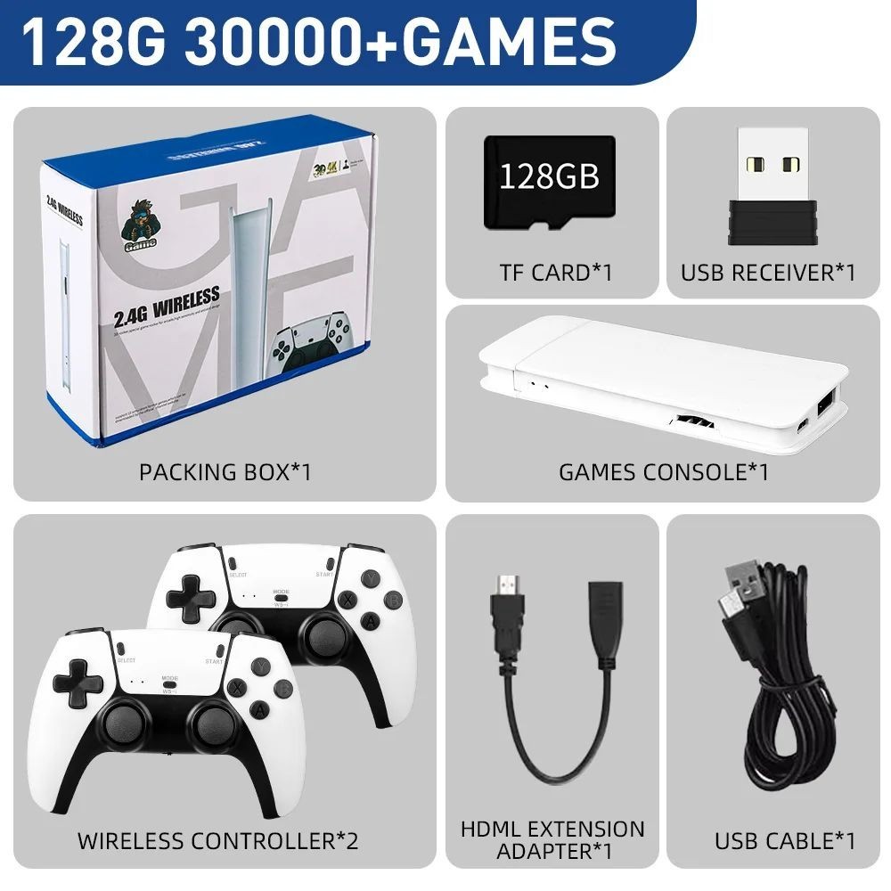 M15 4K Retro Game Stick 64GB | 20,000+ Games | Wireless Controllers