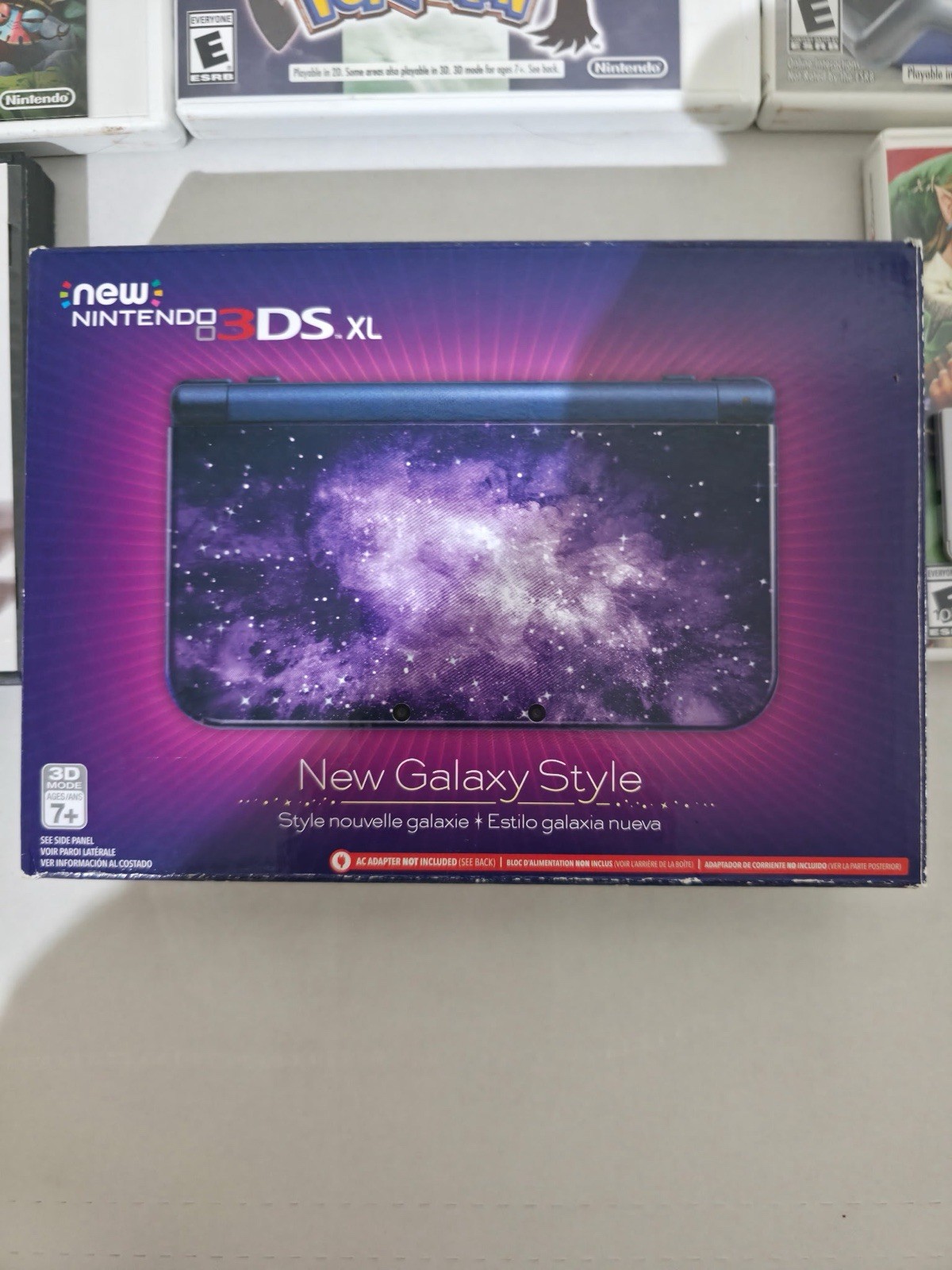 New Nintendo 3DS XL Galaxy Limited Edition System With Box And Games Lot