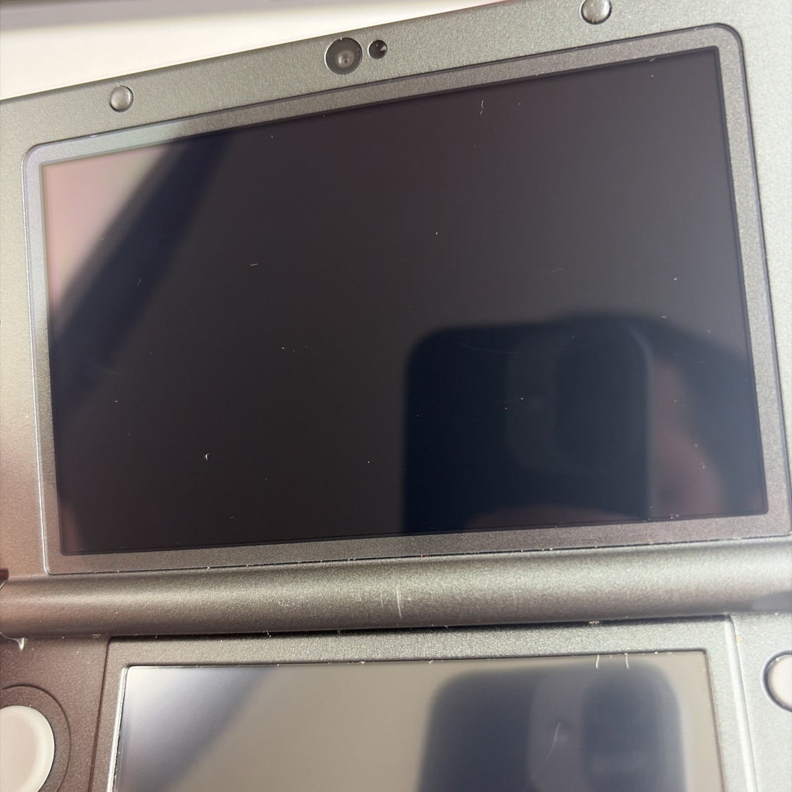 NICE! New Nintendo 3DS XL Gray Black Console Top IPS Charger Stylus US Version