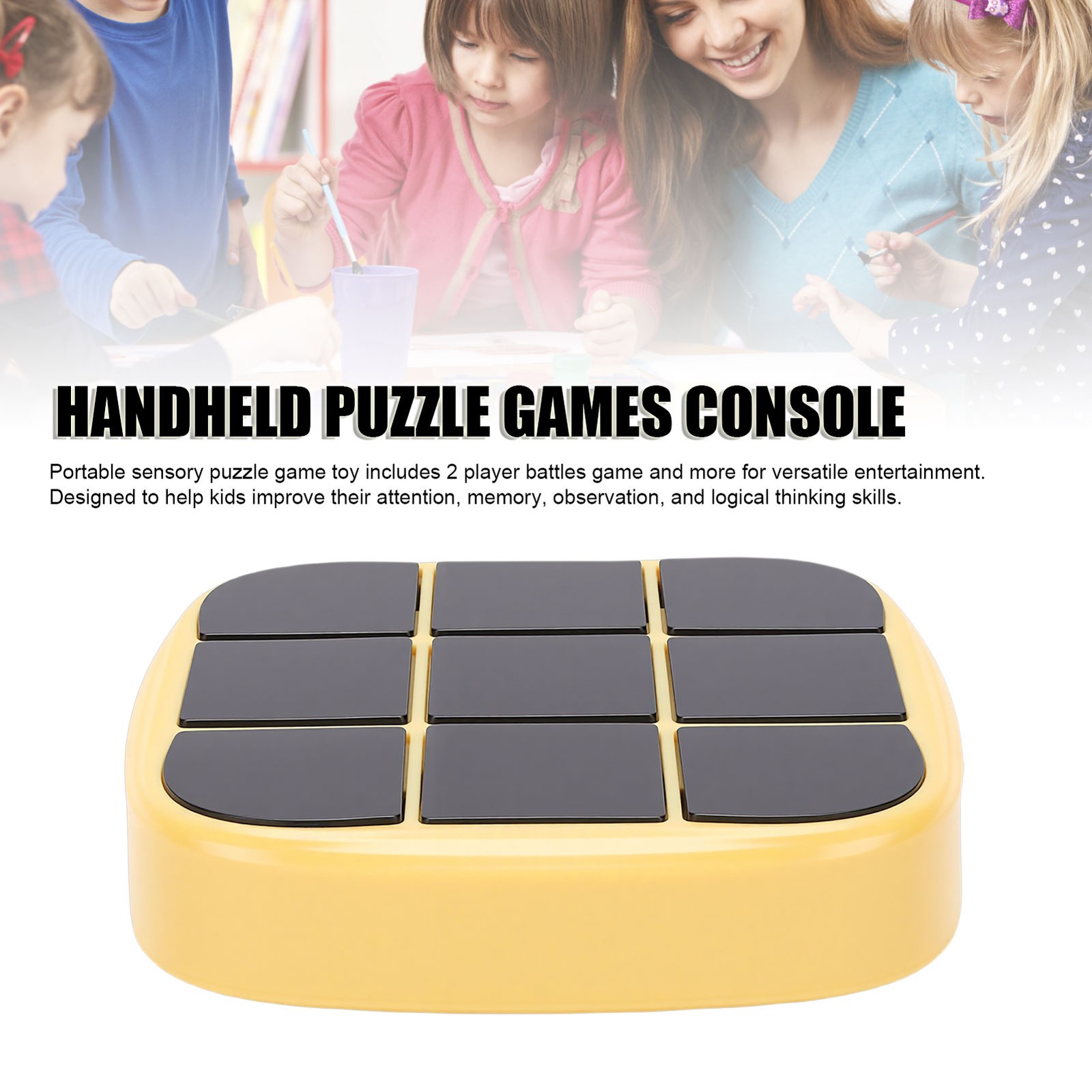 4 In 1 Handheld Puzzle Games Console Portable Educational Toy For Kids XPFR