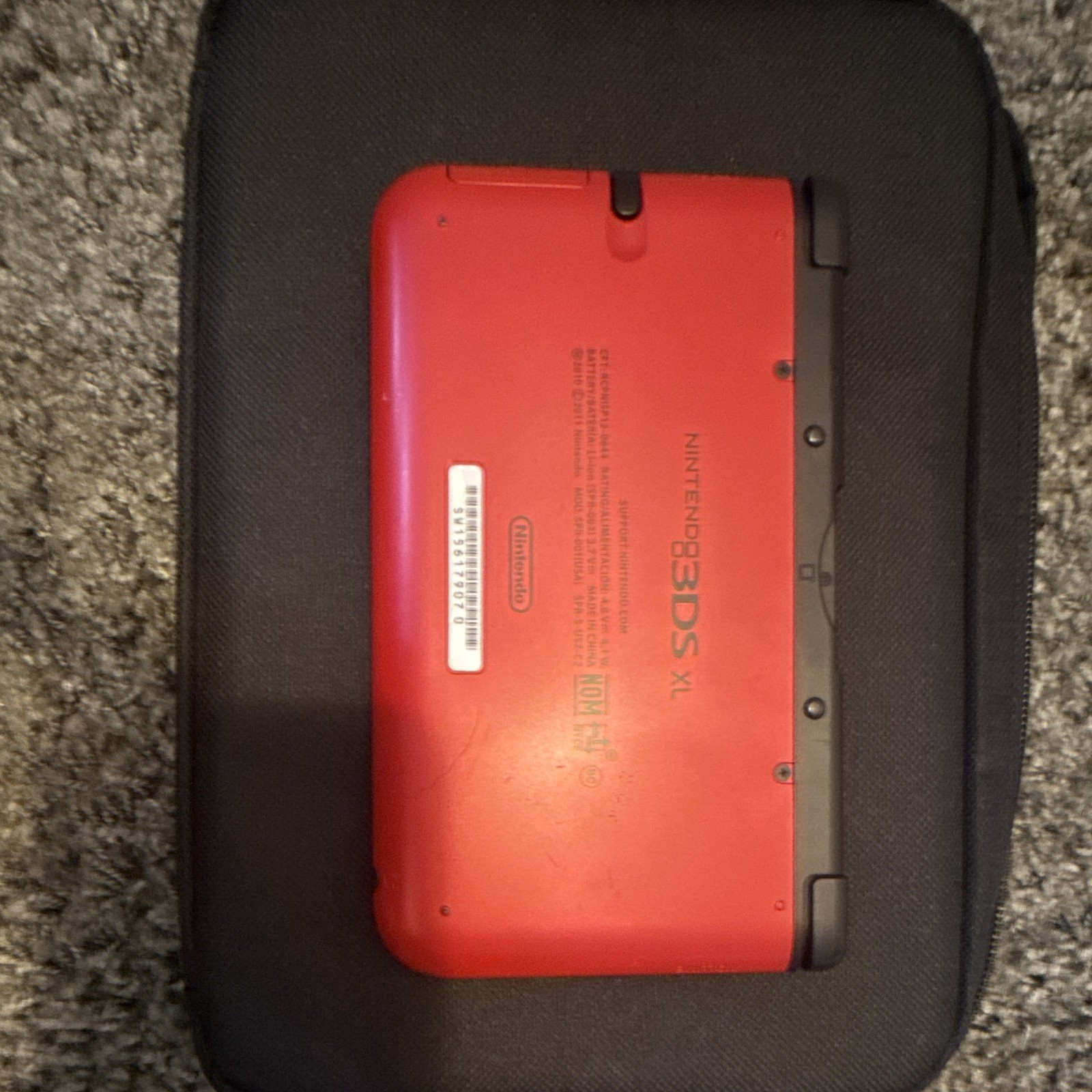 Nintendo 3DS XL Red/Black 3D Capable Console Bundle w/ 6 Games + Case