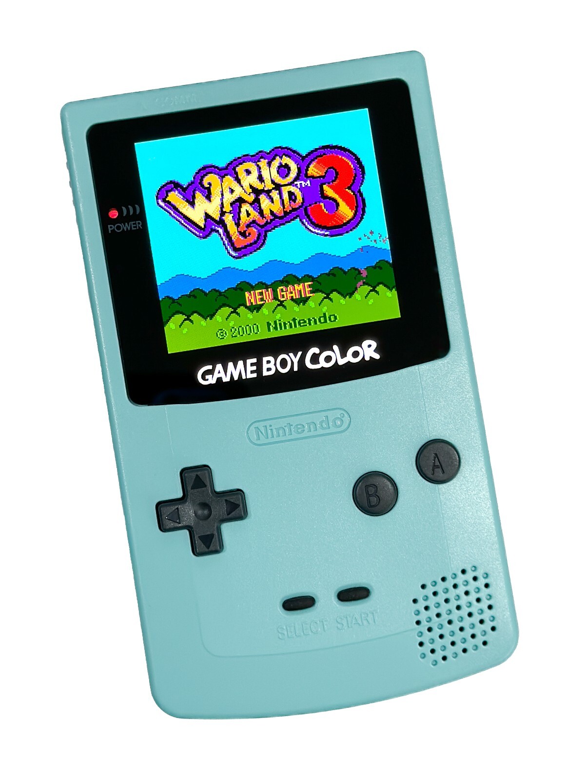 Nintendo Game Boy Color System GBC AMOLED OLED Q5 XL Touchscreen LCD Light Blue