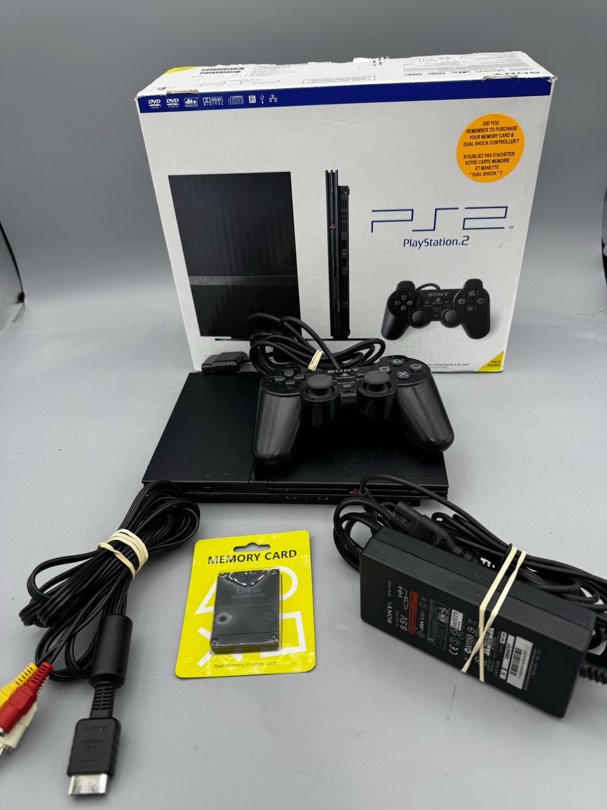 PlayStation 2 Slim Tested & Cleaned Complete In Box New Laser