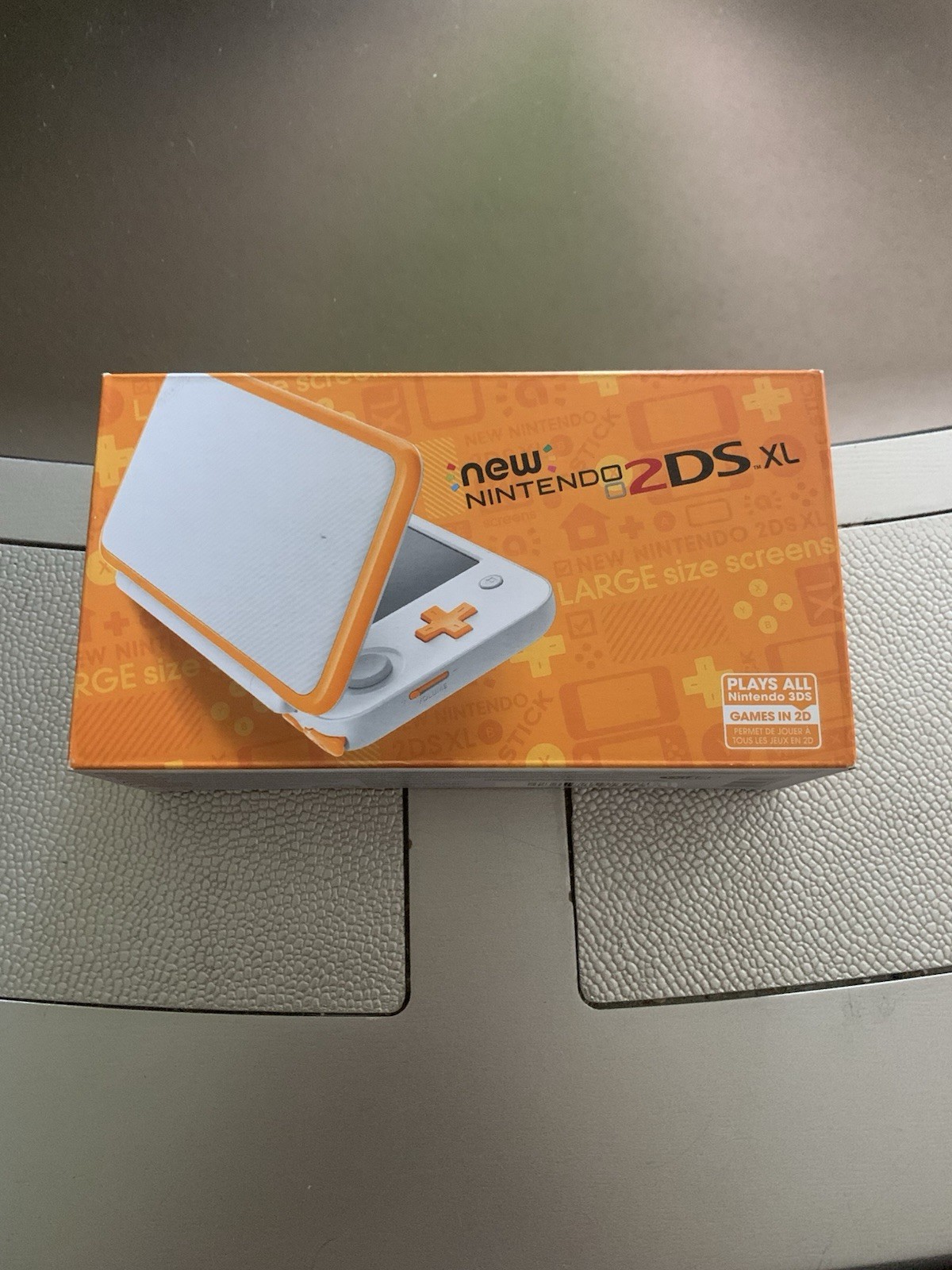 Nintendo 2DS XL Console – White/Orange Box Only
