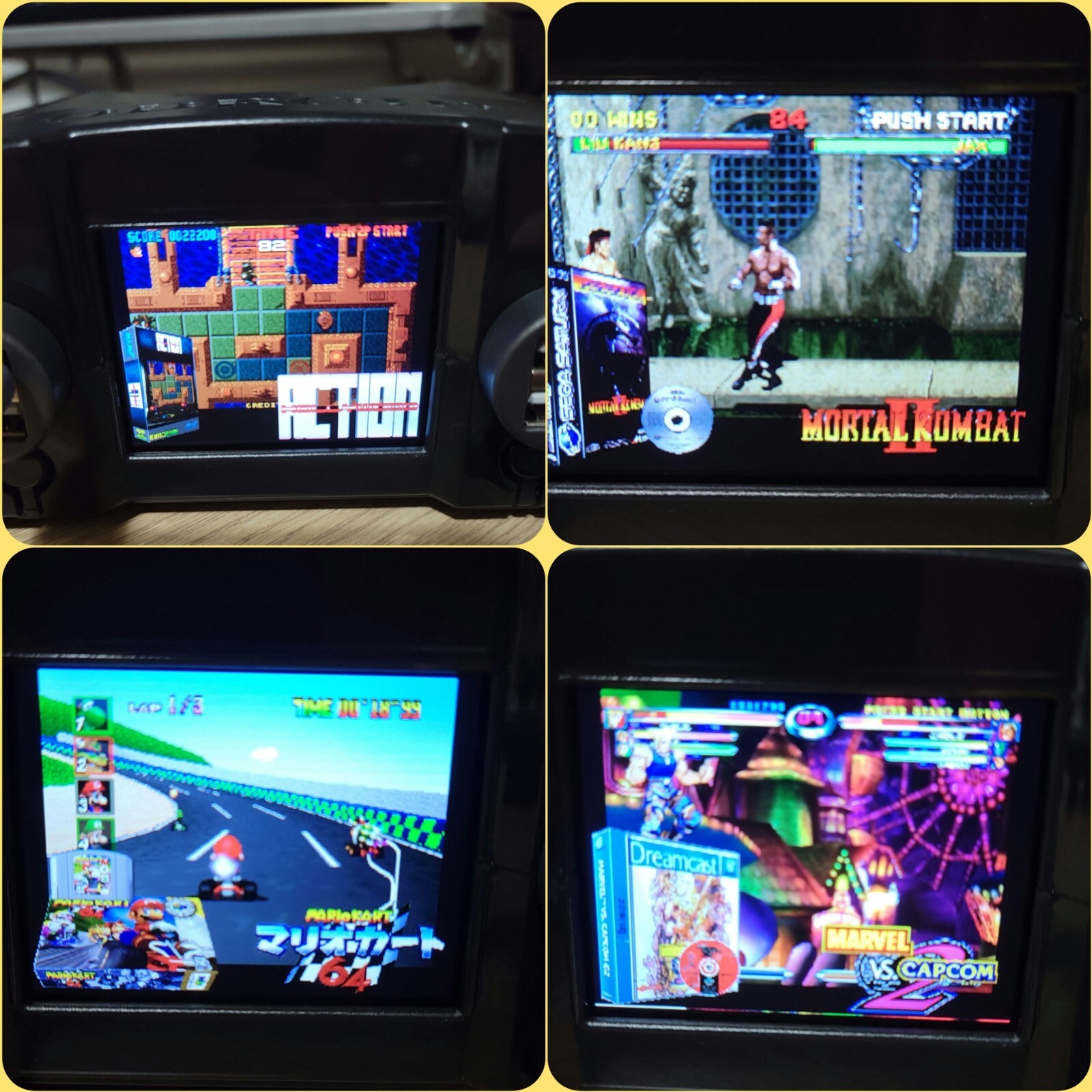 Odroid XU4 OGST RETRO N64 case with LCD, 256GB Recalbox gaming home console