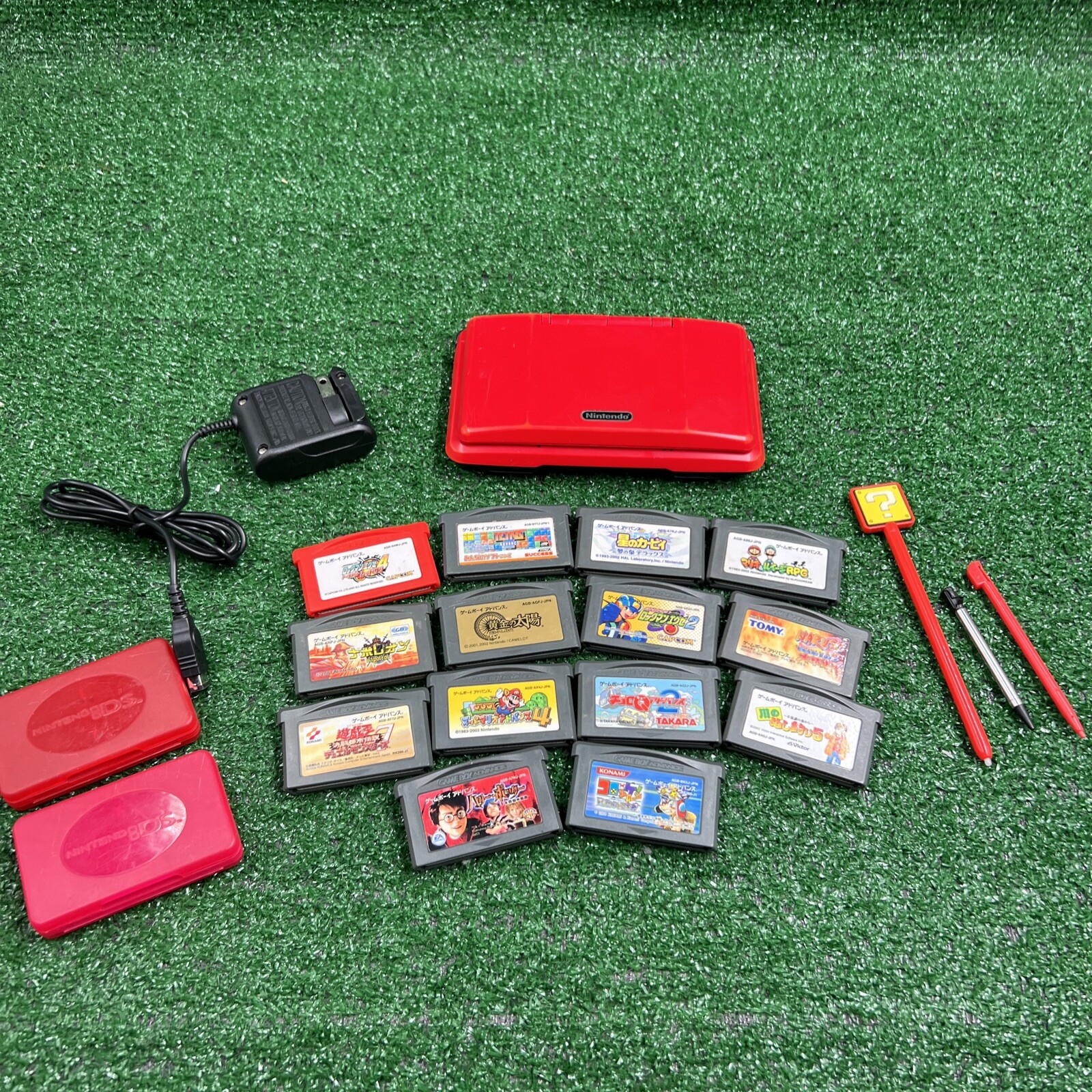 Nintendo DS NTR-001 Japan Import Lava Red Tested Working 14 Import Game