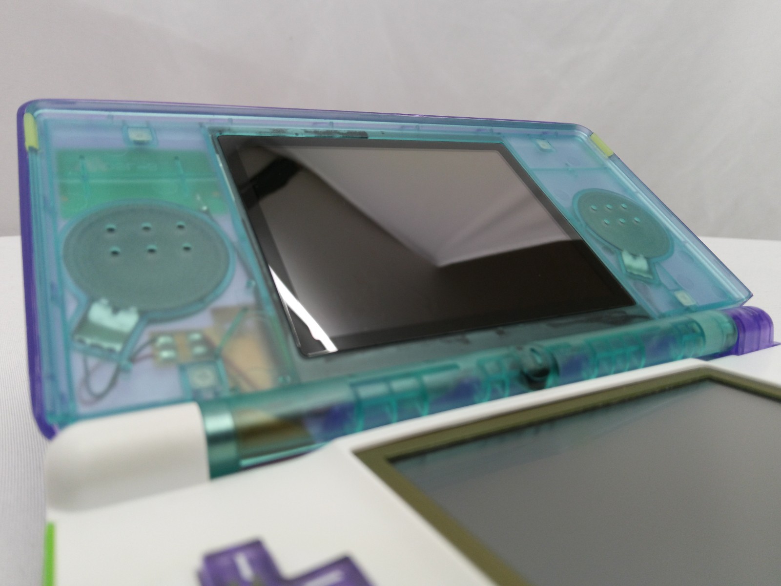 Nintendo DS Lite ReShell Purple Neon Yellow Blue Pink Gold USB Cable Gameboy GBA