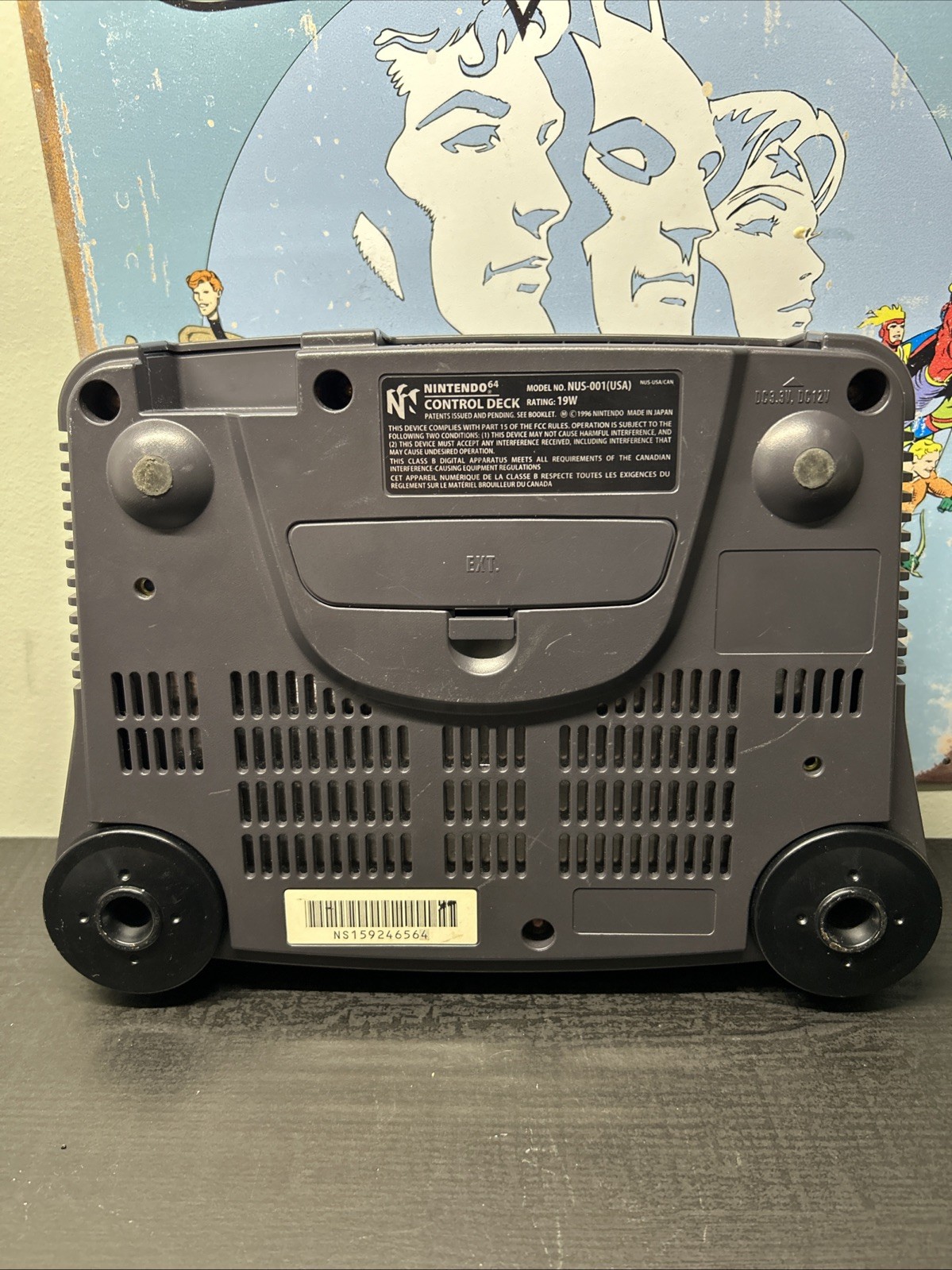 Vintage Nintendo 64 N64 NUS-001 USA Console W/ Cords! No Controller.