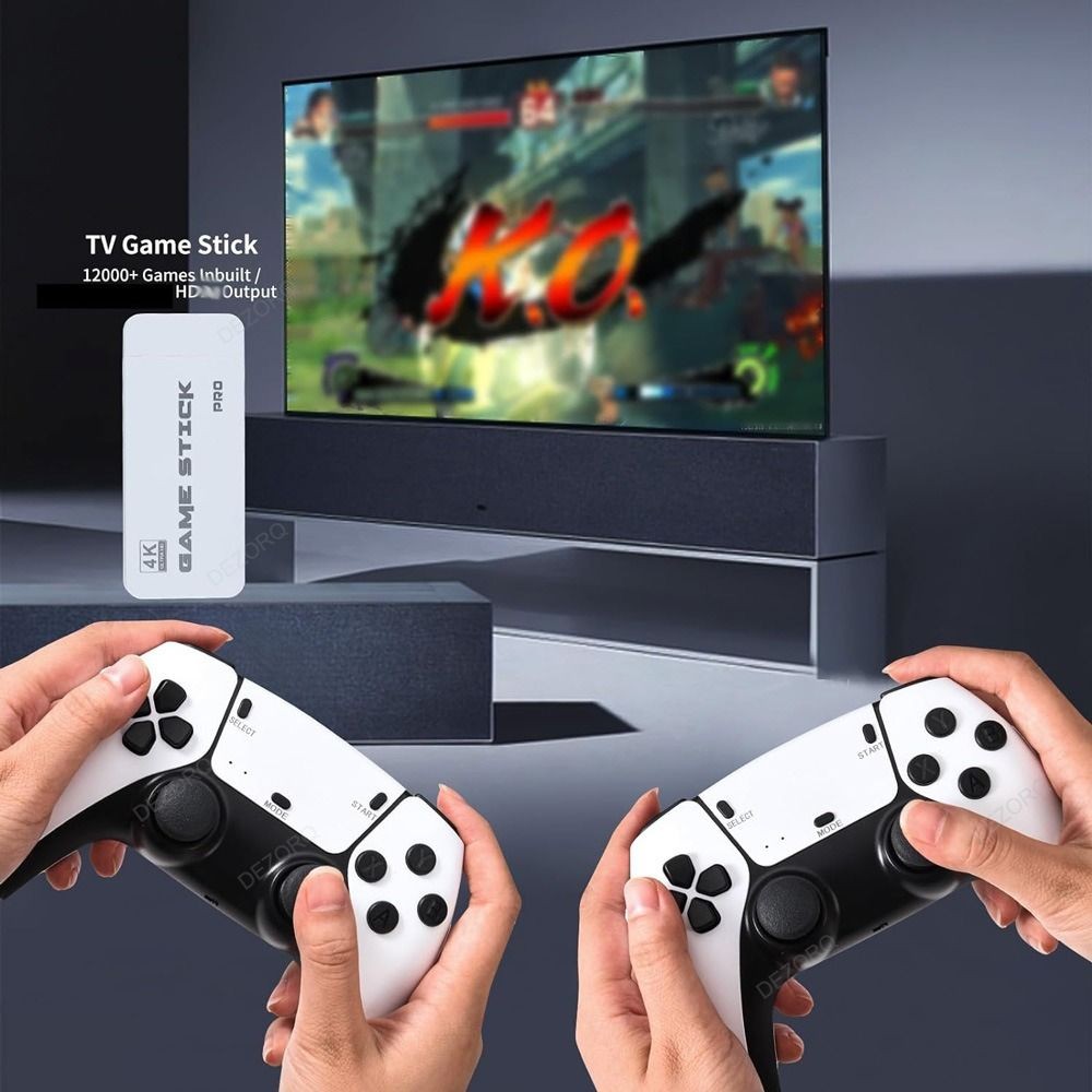 4K HDMI Retro Gaming Stick – 30000 Classic Games Loaded, Wireless Controller R