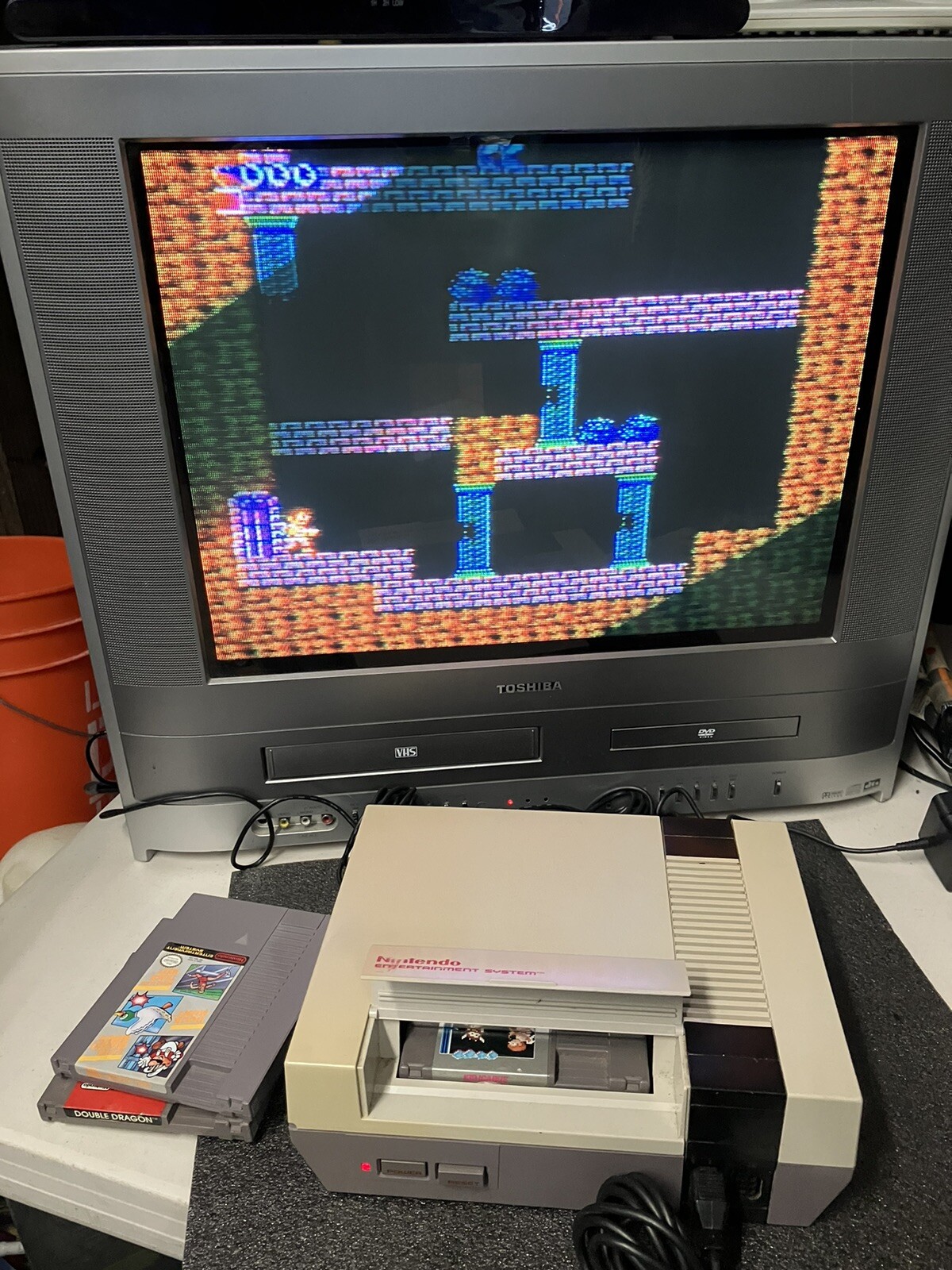 Nintendo NES Console System Bundle 10 Games 2 Controllers NEW PINS Mario Icarus