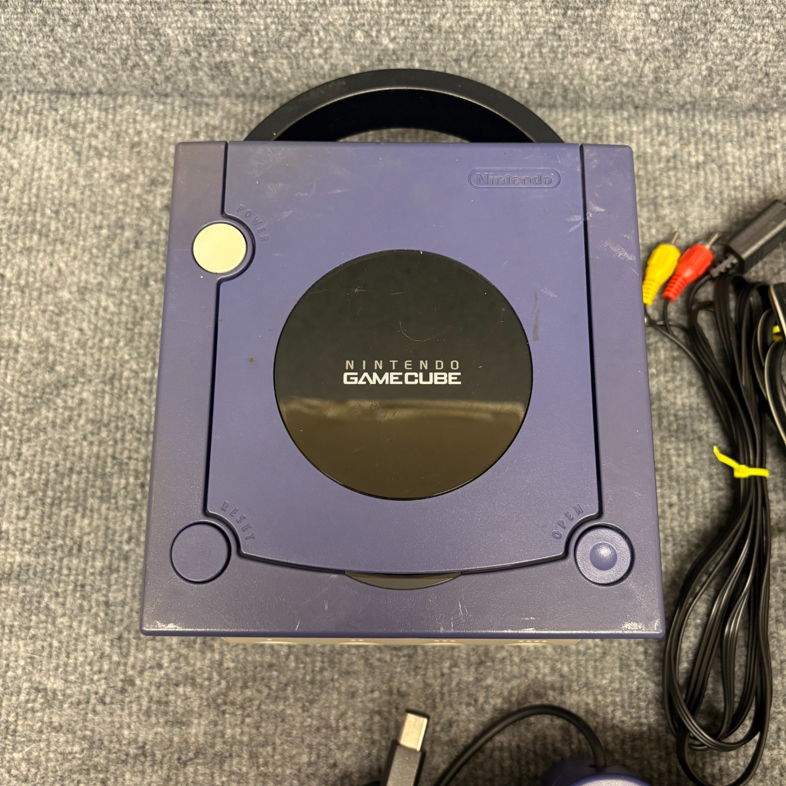 Nintendo GameCube DOL-001 Indigo System Console w/ Controller & Cords Tested