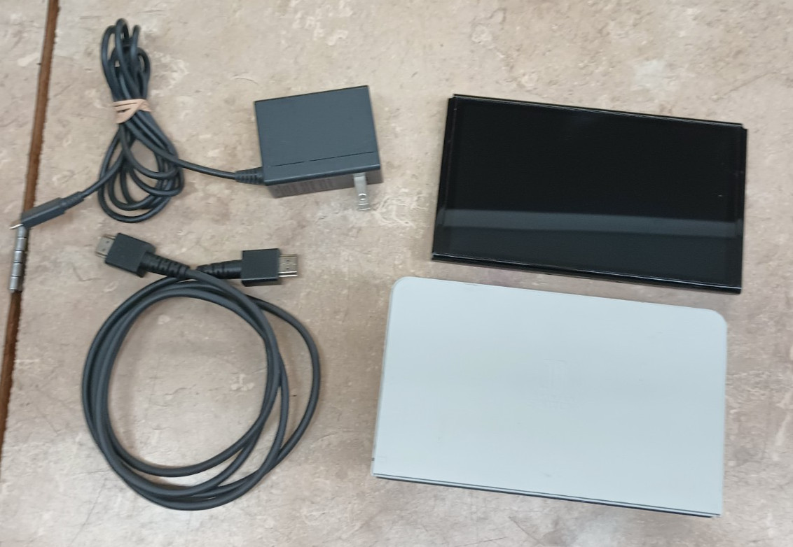 Nintendo Switch OLED (no Joy Cons) w/ Dock & Cables