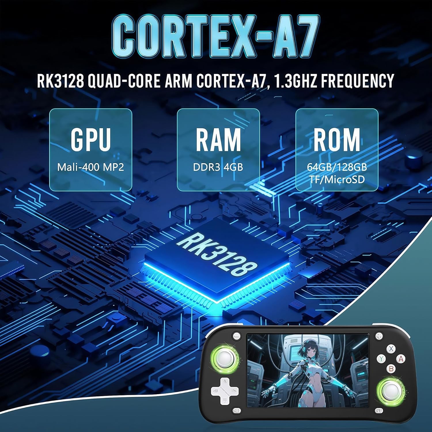 XF43 Retro Handheld Game Console – 4.3″ IPS Screen, 3000mAh Battery 64-256GB