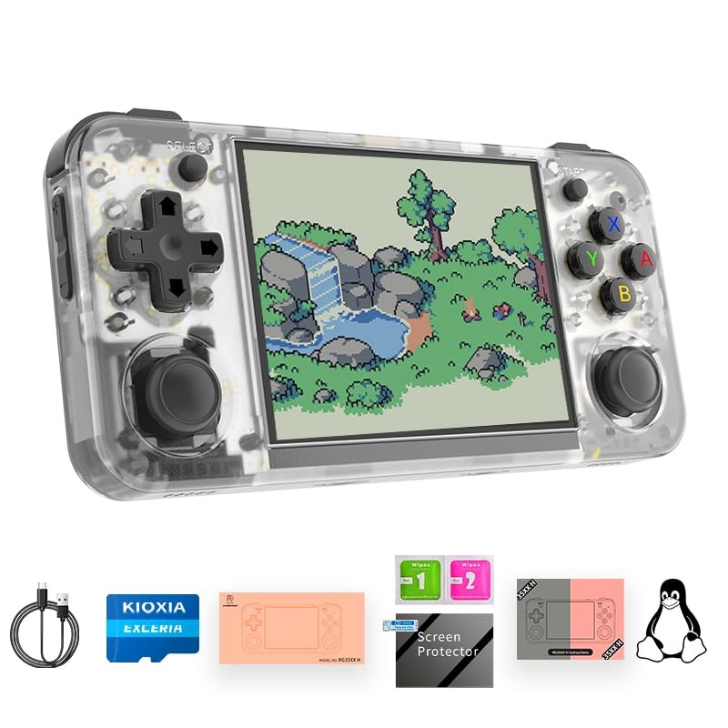 RG35XX H Retro Handheld Game Console Linux System 3.5”IPS Screen 64G TF Card…