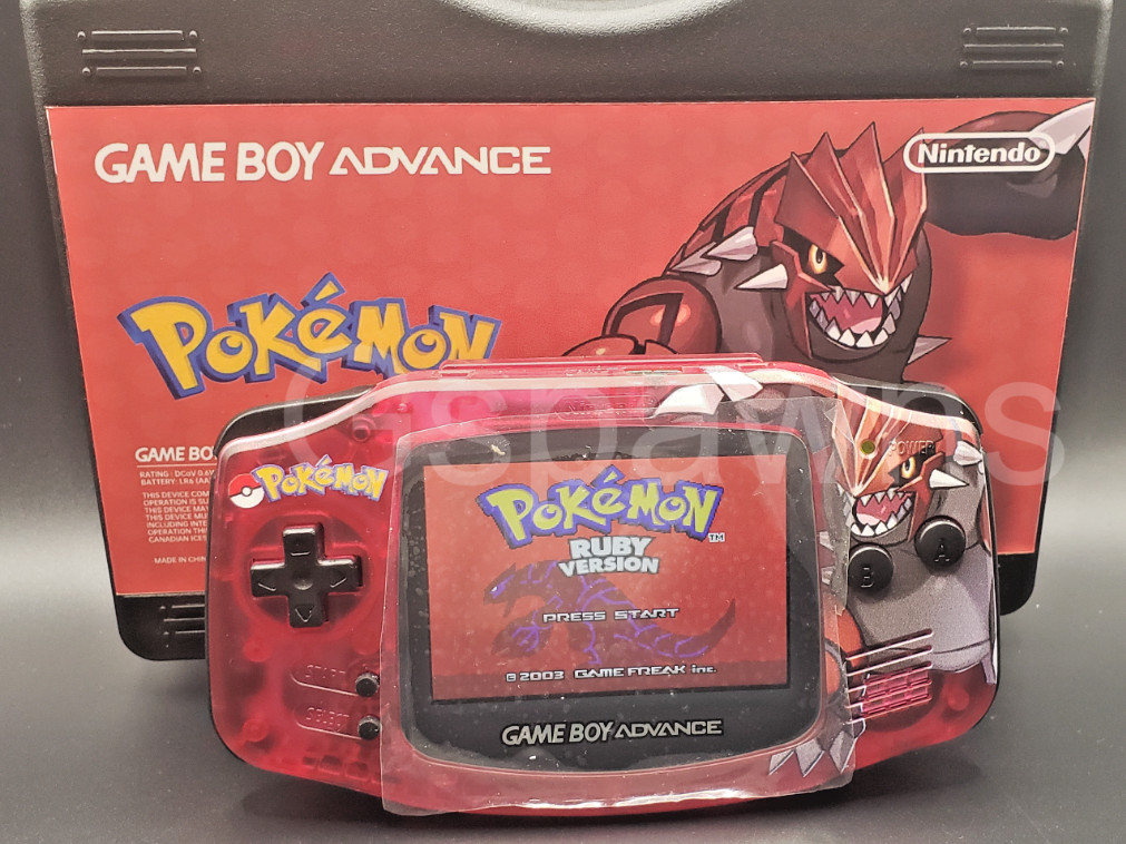 Nintendo Groudon Game Boy Advance GBA IPS 3.0 USB-C 1800mAh Rechargeable Battery
