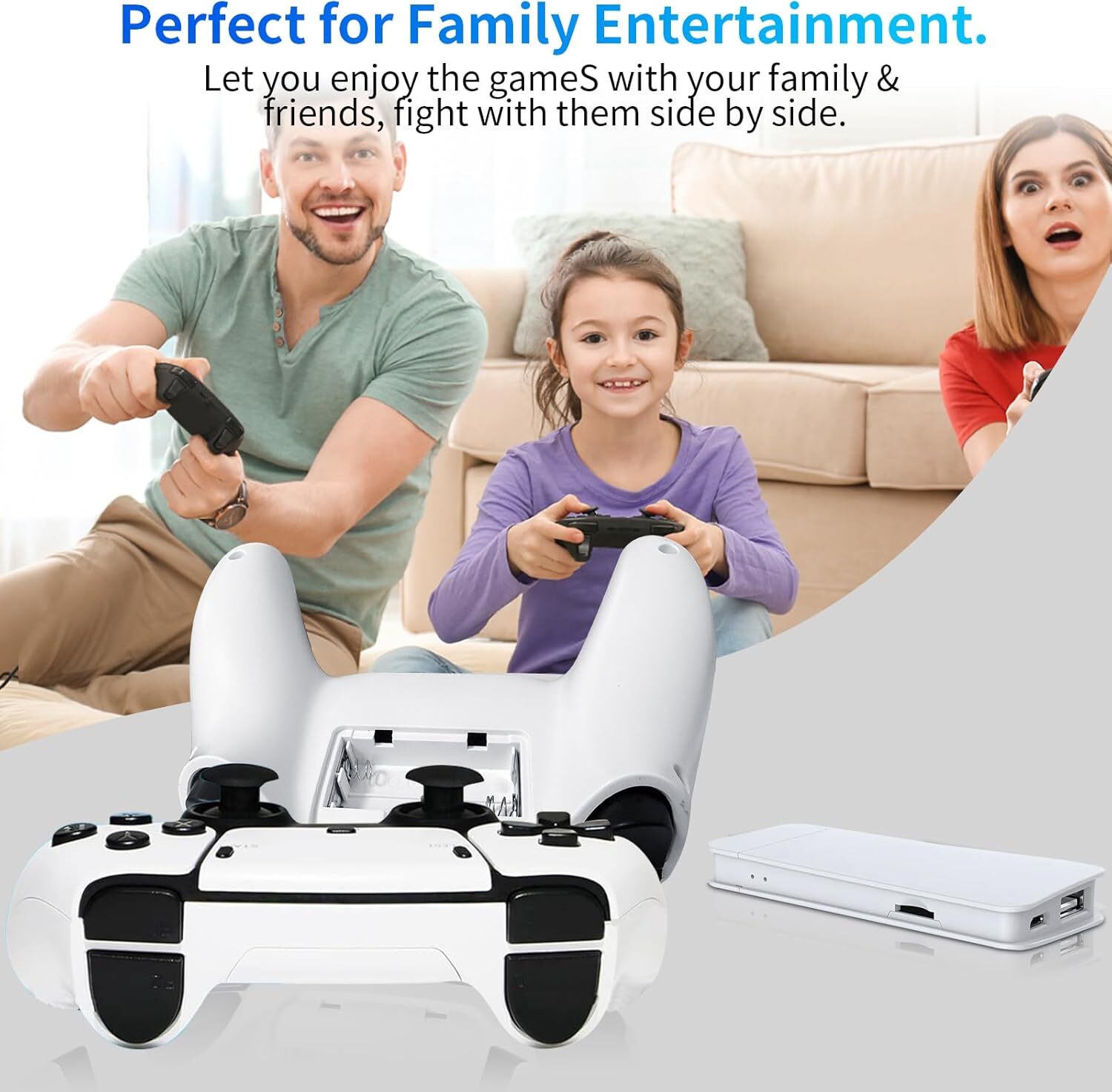 Retro Game Stick 64GB – 20,000+ Games, 4K HDMI, Dual Wireless Controllers, Plug