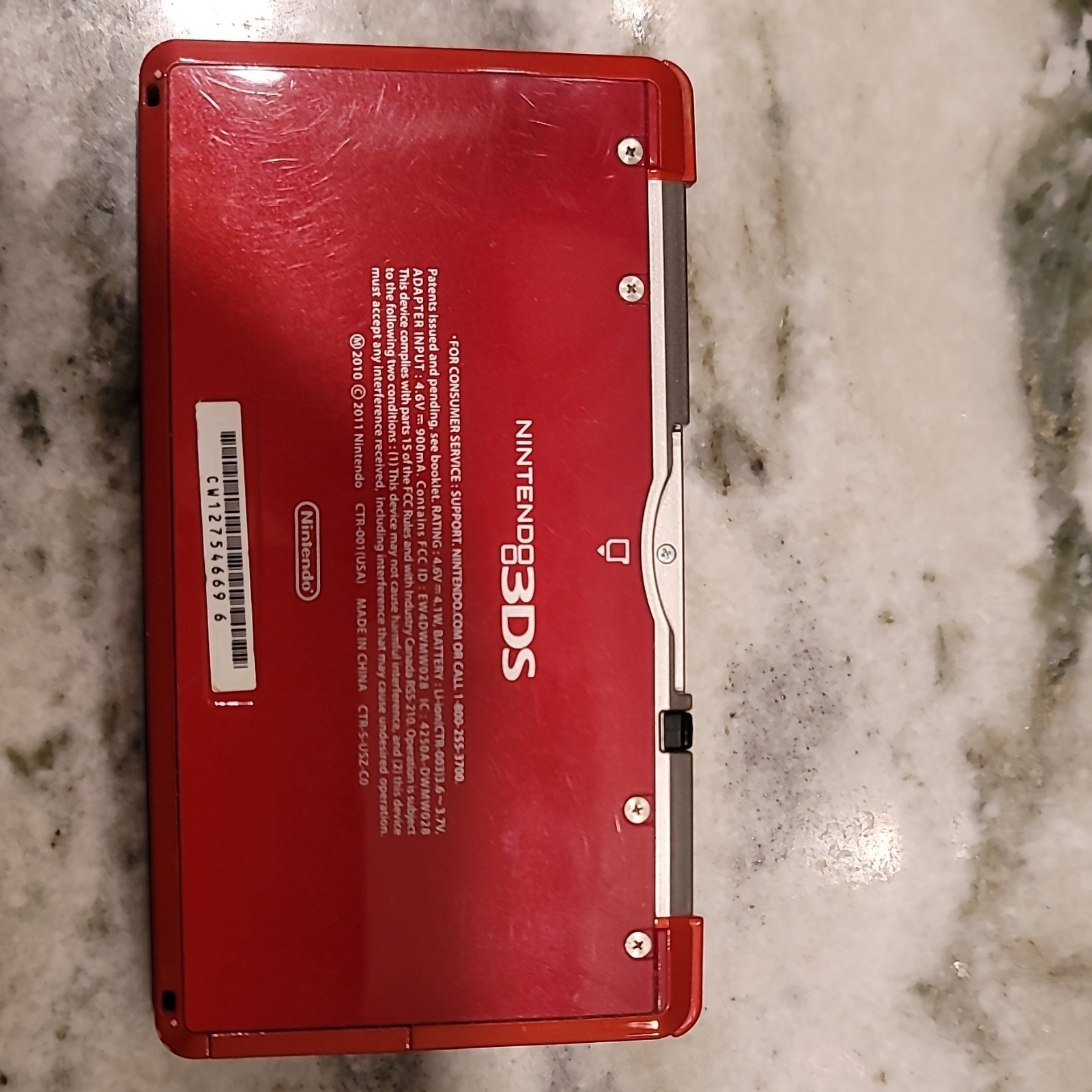 Nintendo 3DS CTR-001 Red/Black Handheld System
