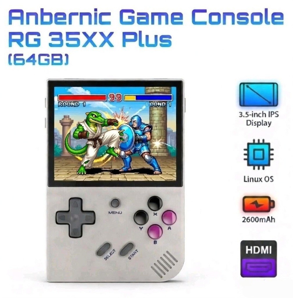 Anbernic RG35XX Plus 64GB Retro Gaming Quad Core Gaming Console Ready To Play