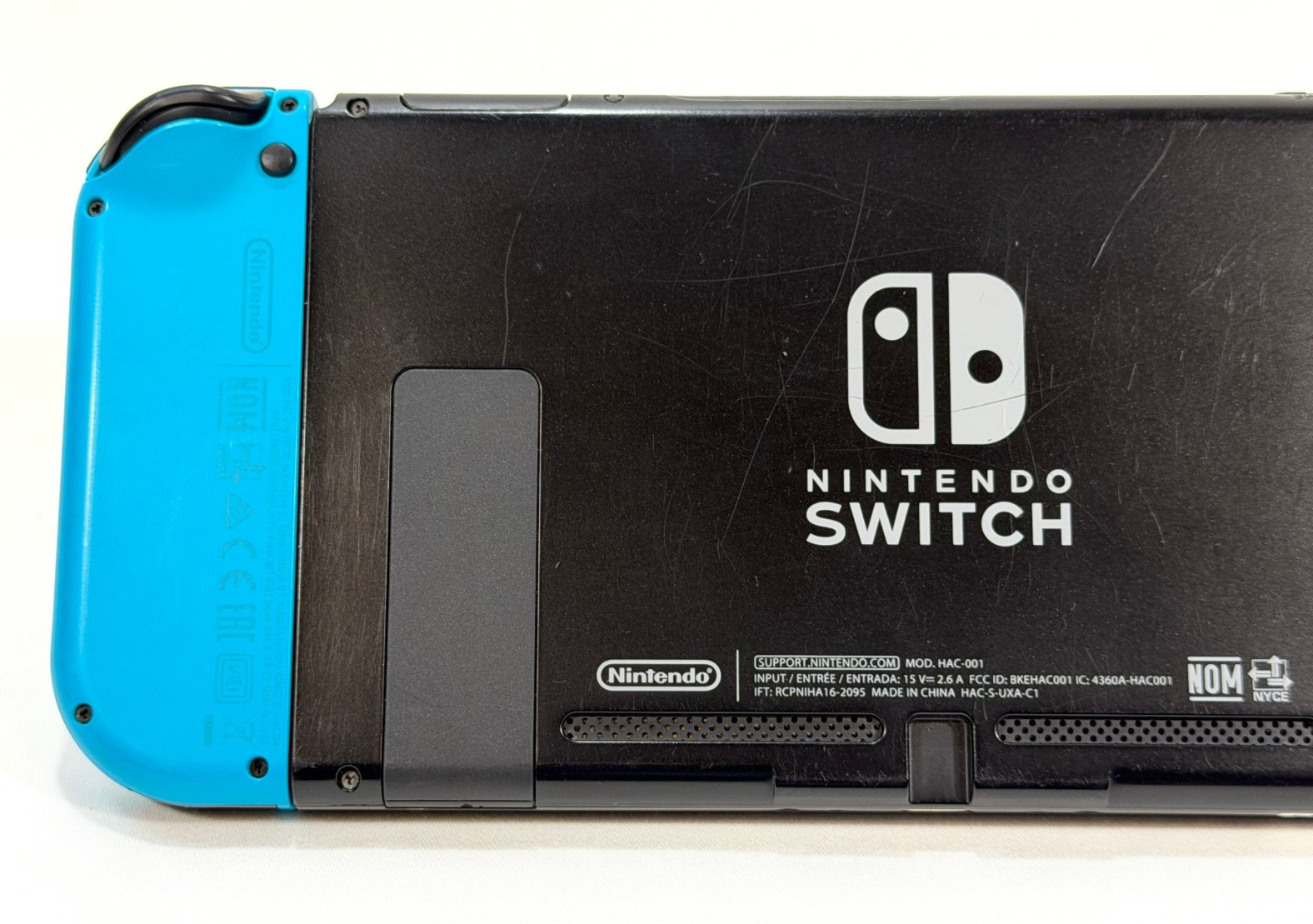 Nintendo Switch v1 Console Gaming System HAC-001 w/ Neon Red/Blue Joy-Cons
