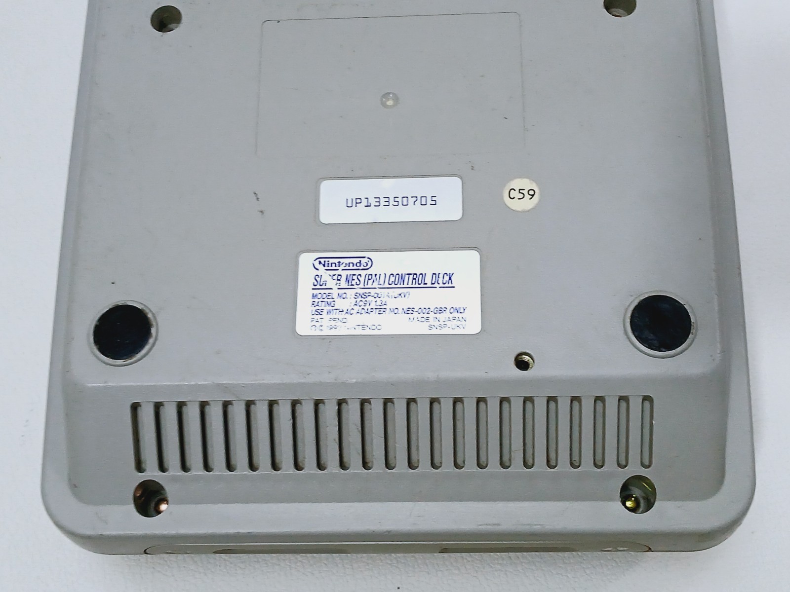 Super Nintendo Console PAL Control Dick Only – Untested – Read Description