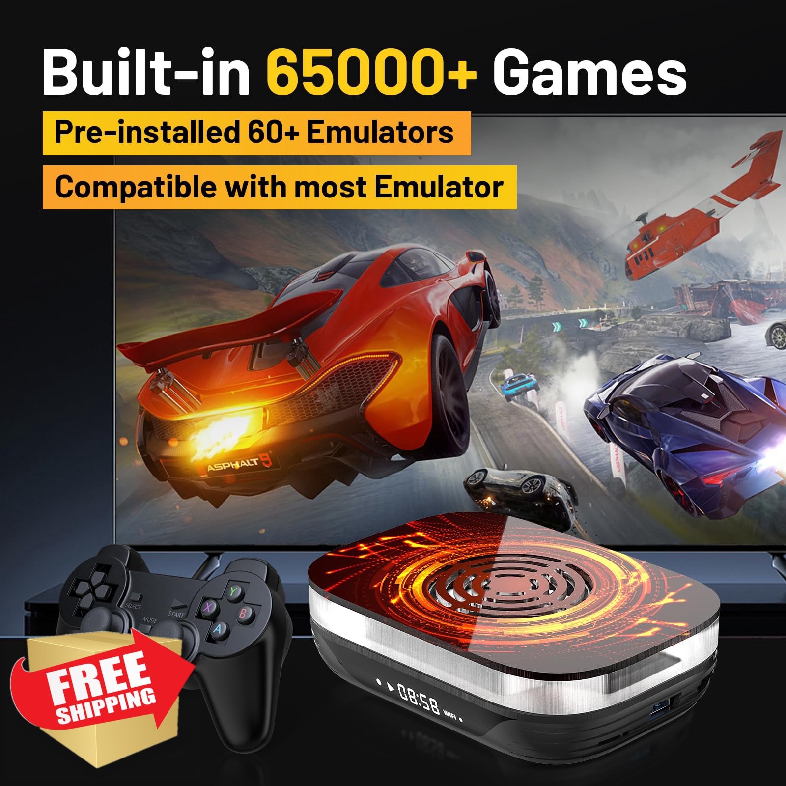Kinhank X4 Plus Retro Game Console 60000+ Games 8K UHD