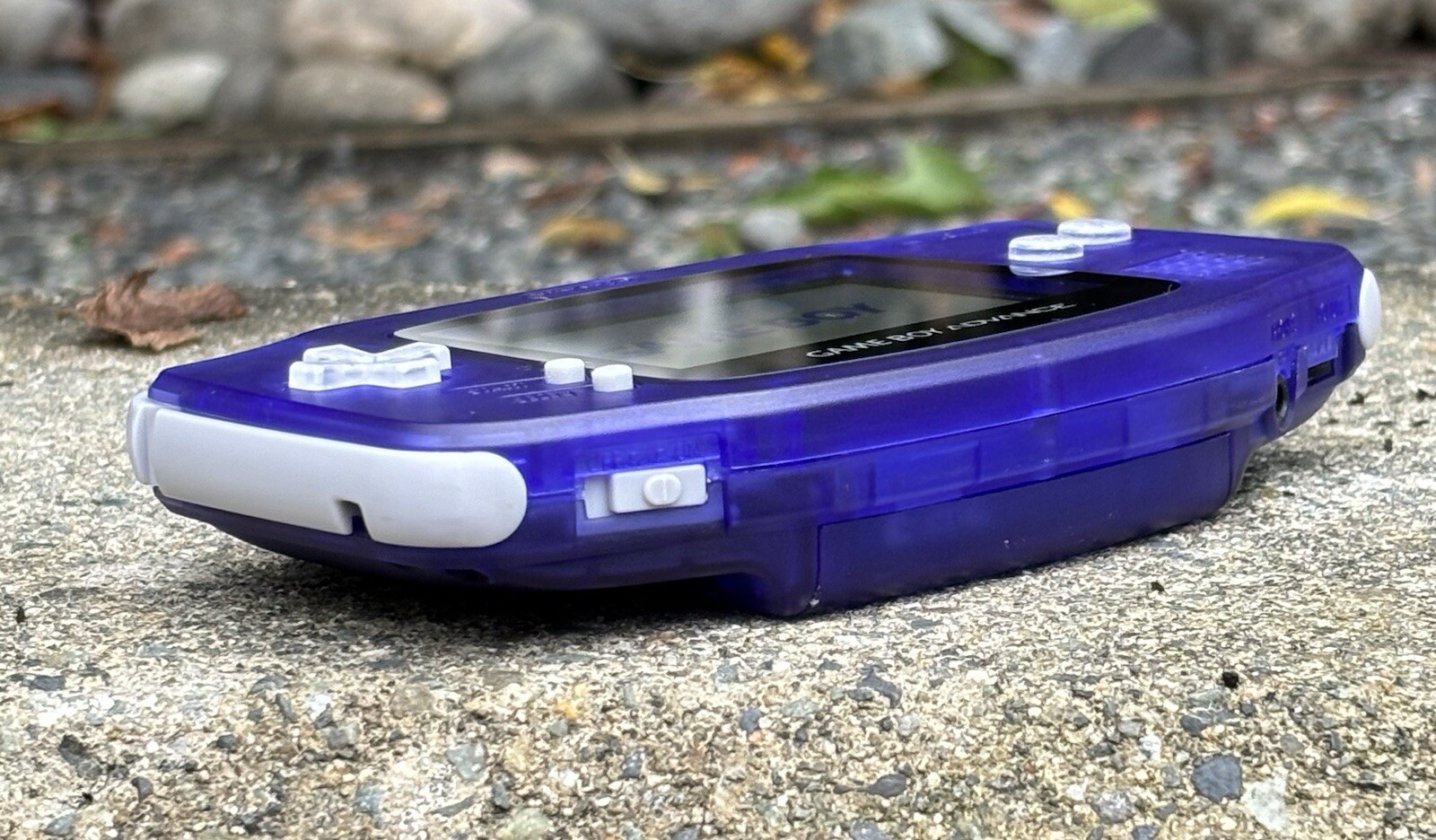 Clear Purple Modded Gameboy Advance Retro Gaming Console with IPS V2 & USB C Mod