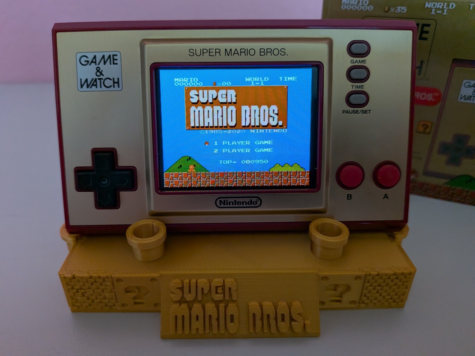 Nintendo Game & Watch Super Mario Bros 1 and 2- Includes Display Stand
