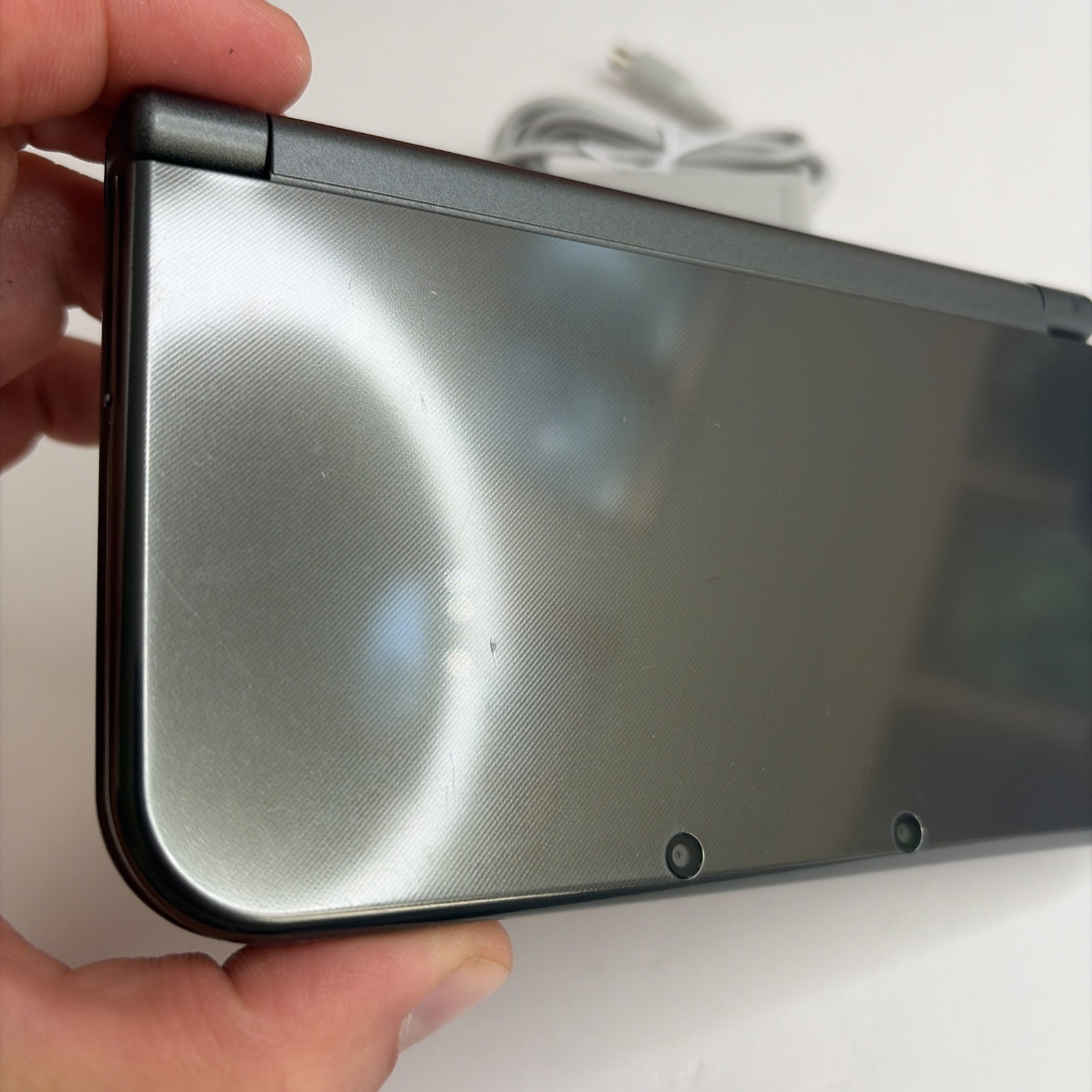 NICE! New Nintendo 3DS XL Gray Black Console Top IPS Charger Stylus US Version