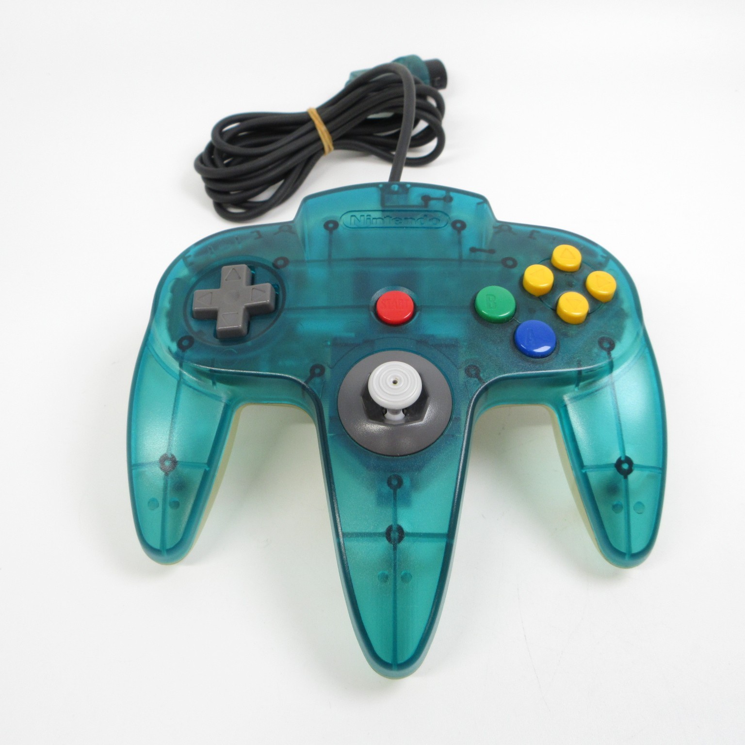 【Very Good】Nintendo 64 N64 Console Clear Blue Controller Adapter Japanese Ver.