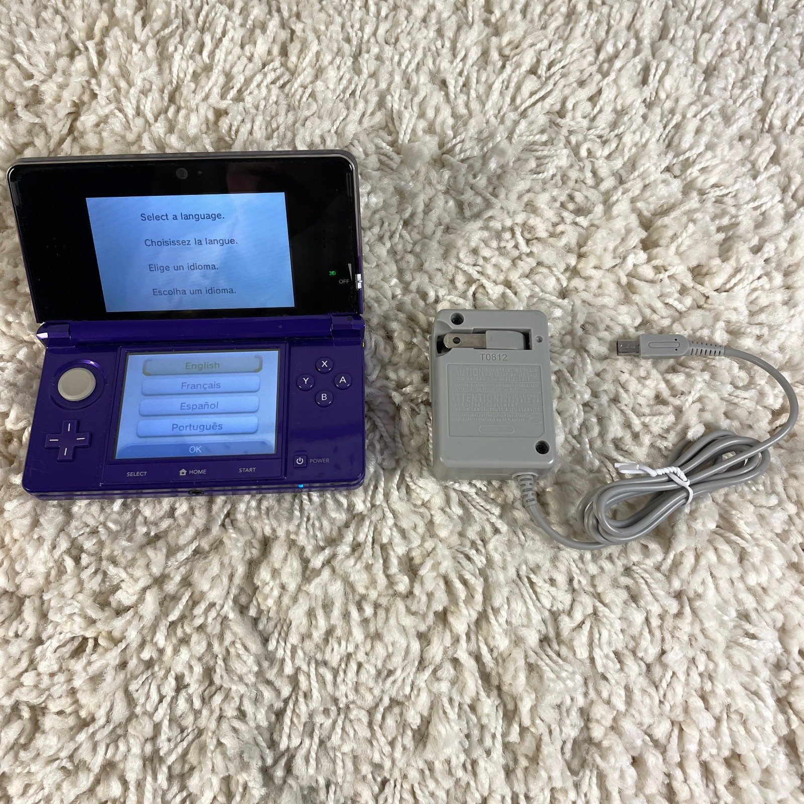 Nintendo 3DS Midnight Purple Handheld Console System CTR-001 Tested
