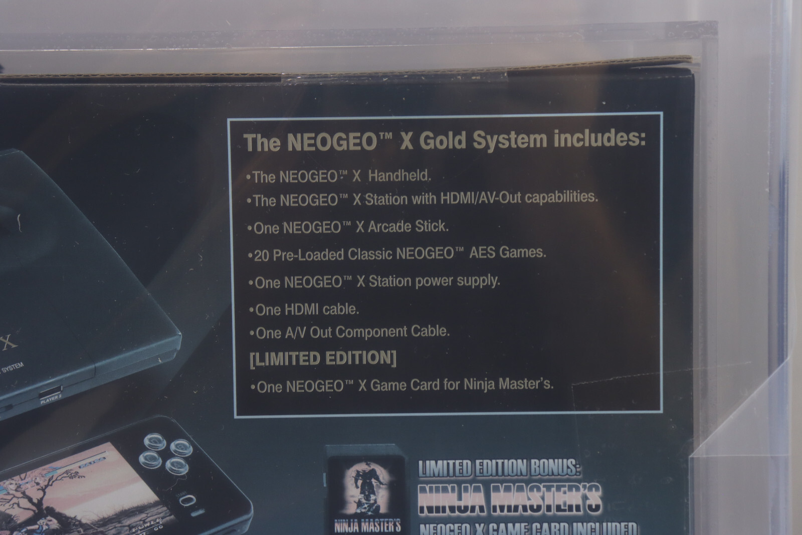 2012 SNK Playmore Neo Geo X Gold Limited Edition Console VGA Gold Level 85+ NM+