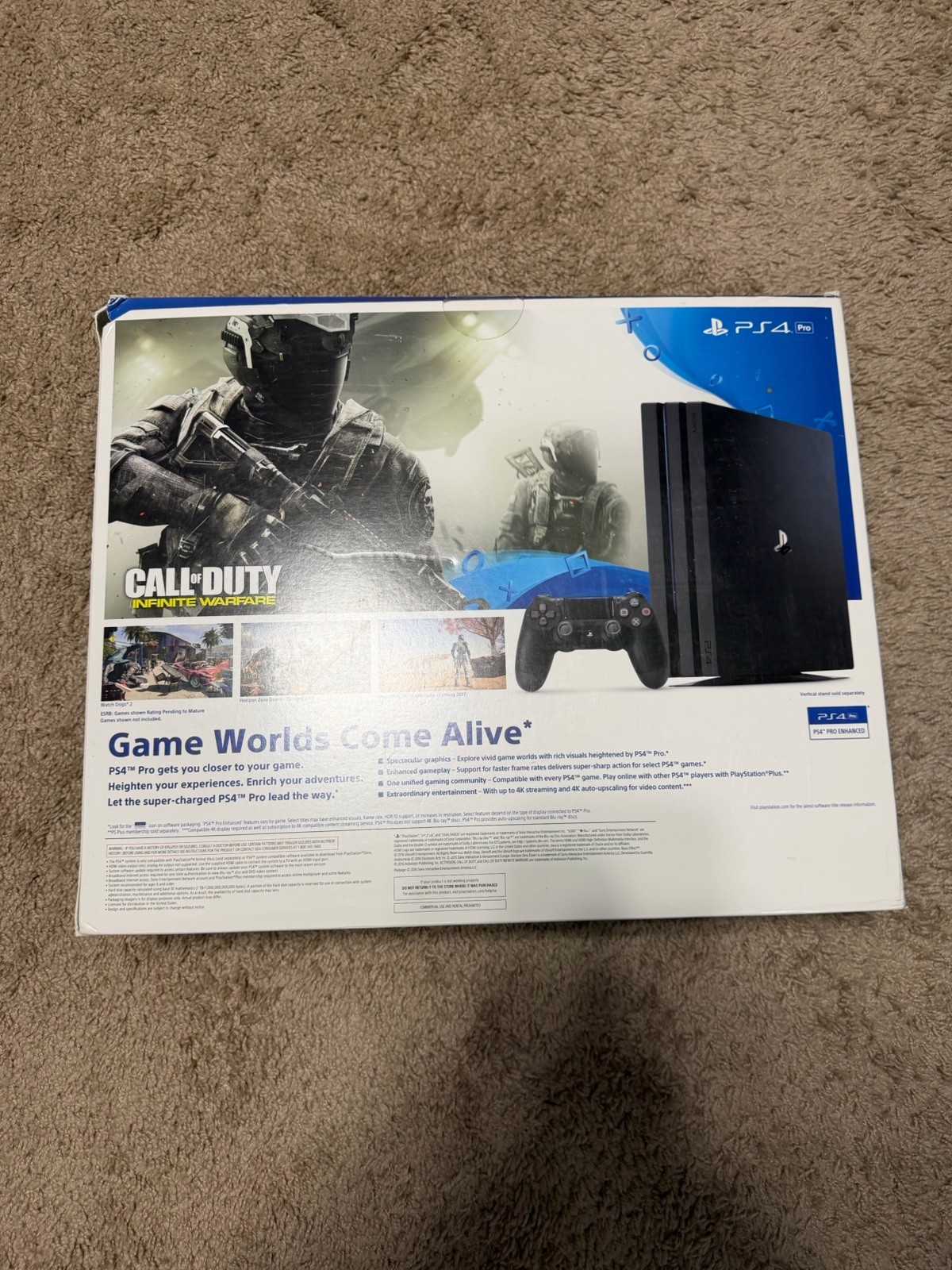 Sony PlayStation 4 PS4 Pro 1TB Black Console CiB