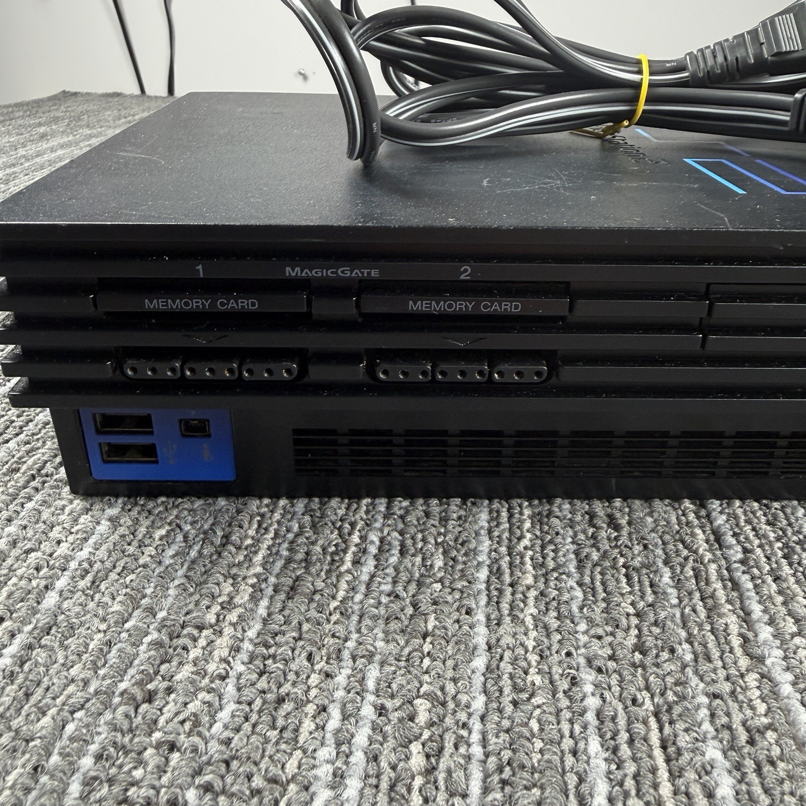 Sony PlayStation 2 Fat PS2 Black Console Gaming System Only SCPH-35001 Tested