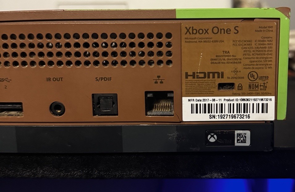 Xbox One S Minecraft Limited Edition 1TB Console w/Cords TESTED Works Fast Ship