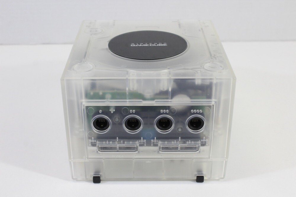 Nintendo Gamecube Clear Transparent White Console & AC AV NTSC-U/C DOL-001 LED