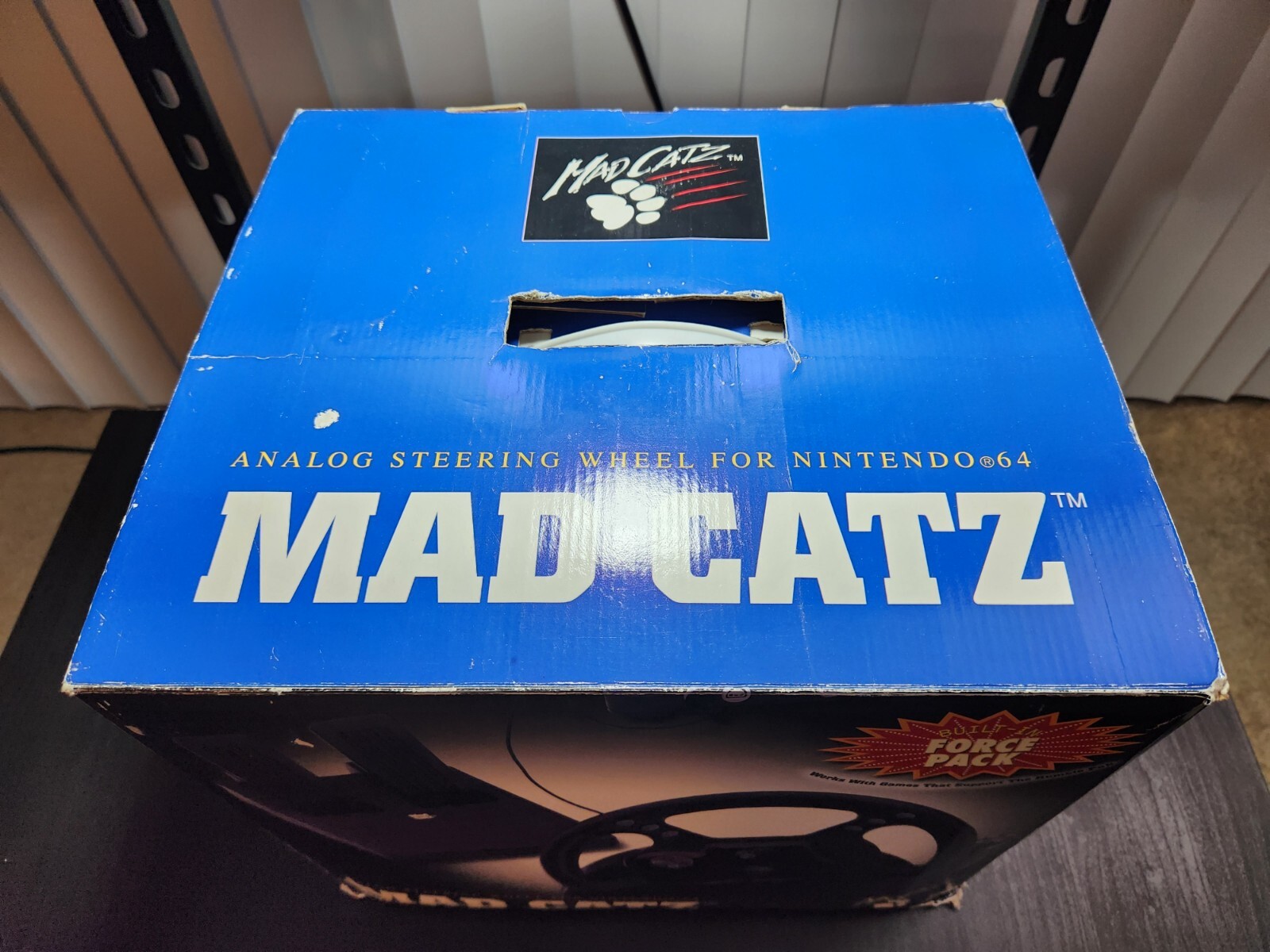 Open Used – Nintendo 64 – Mad Catz – Analog Steering Wheel w/ Force Pack – 1997