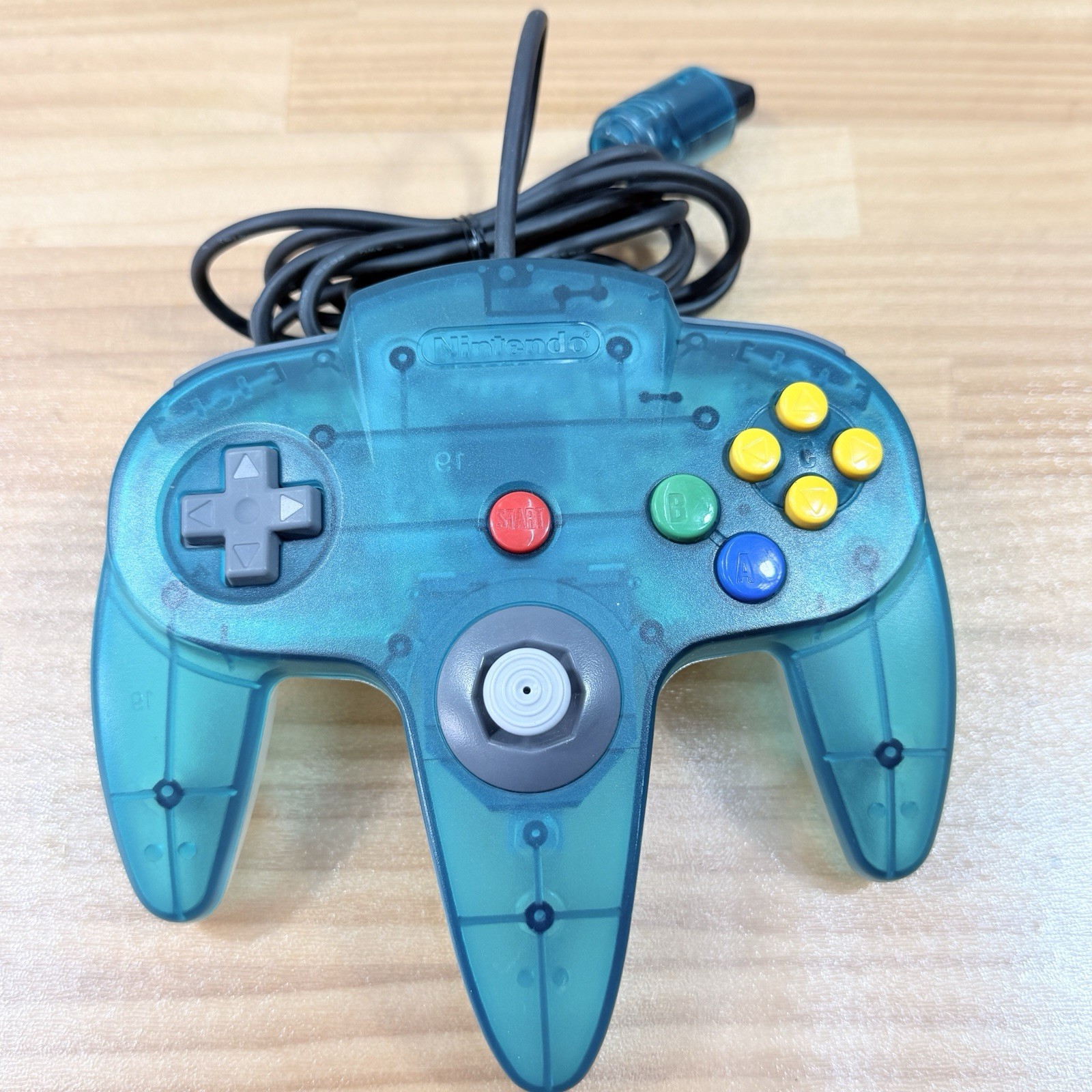 Nintendo 64 Clear Blue Console Controller AC Adapter Set Tested Used Japan
