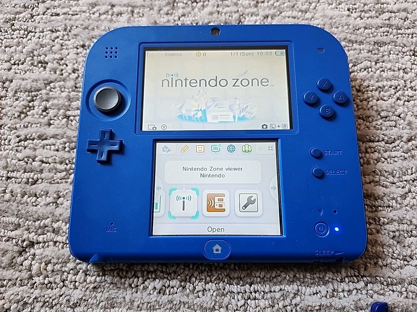 Nintendo 2DS Black/Blue Console w/ Charger, Games & Case, GREAT! Ships TODAY!