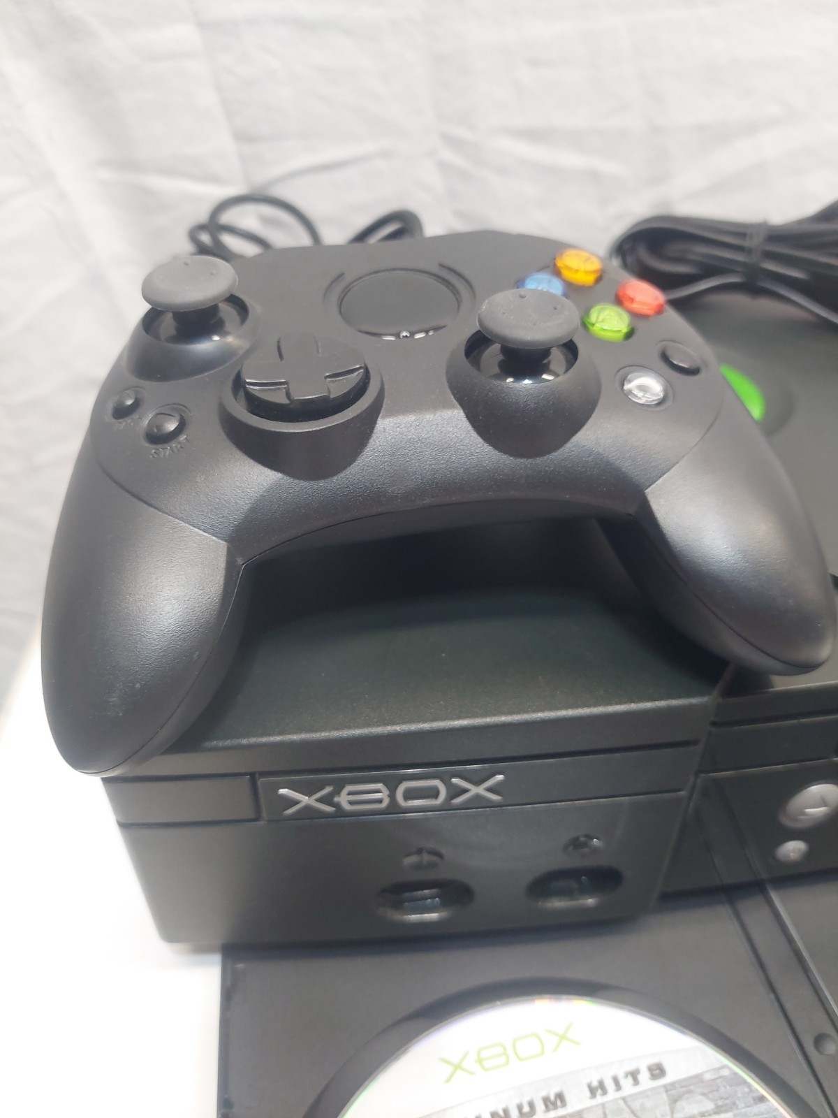 Original Microsoft Xbox Console Bundle Game, Controller, Power Cord) NO AV CORD