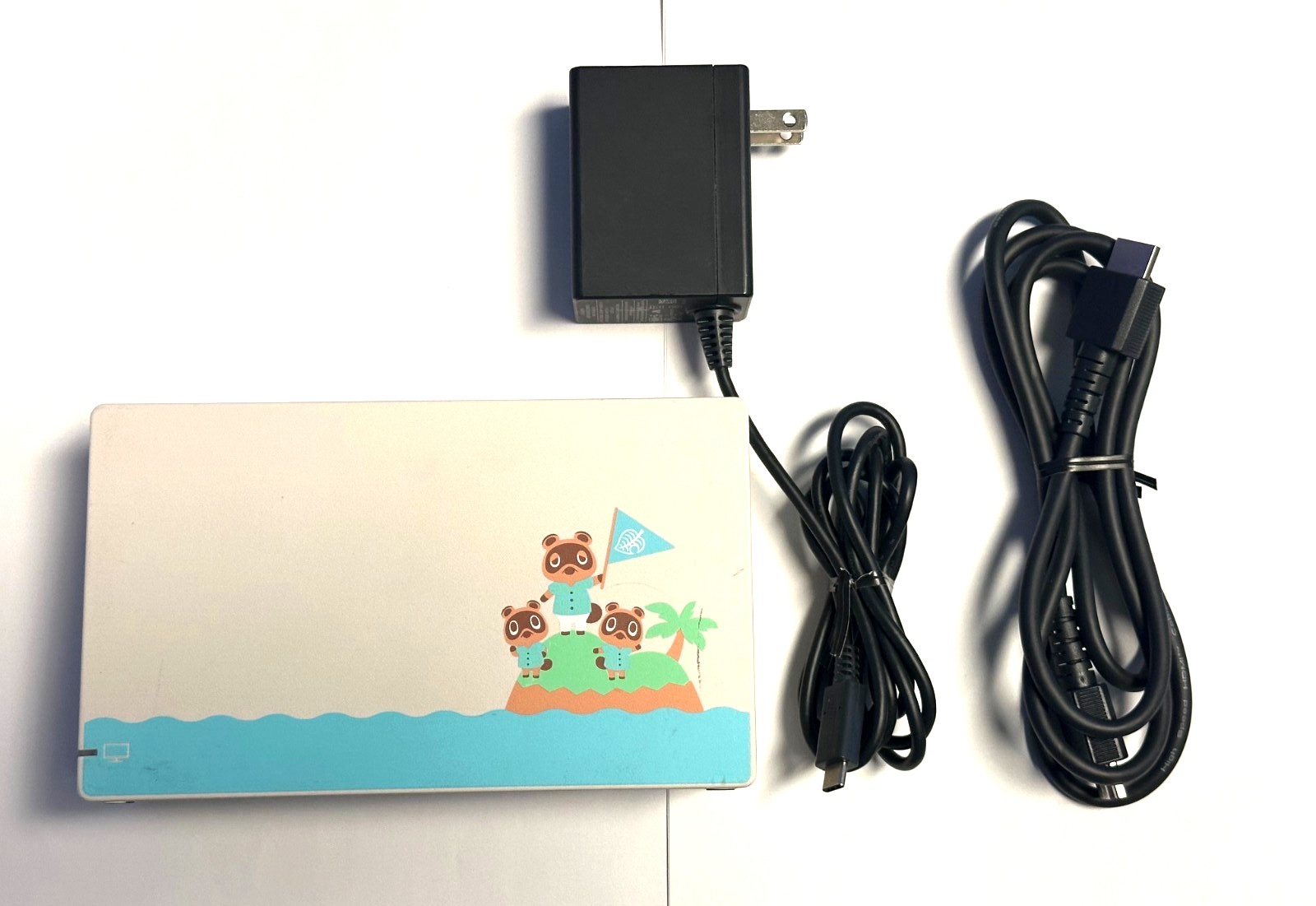 Nintendo Switch Dock Animal Crossing Special W/AC & HDMI No Back Cover